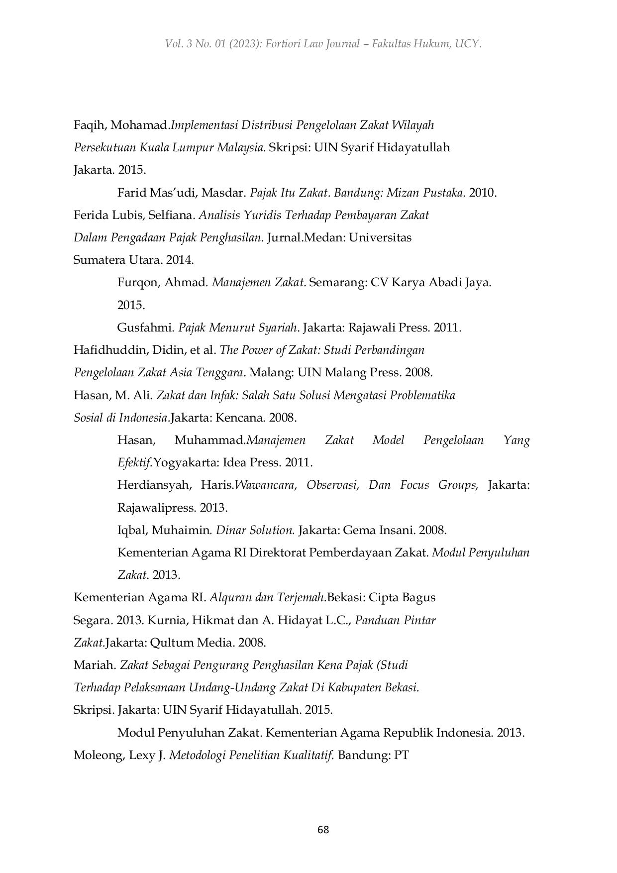 JURIS Praktik Zakat Sebagai Pengurang Penghasilan Kena Pajak