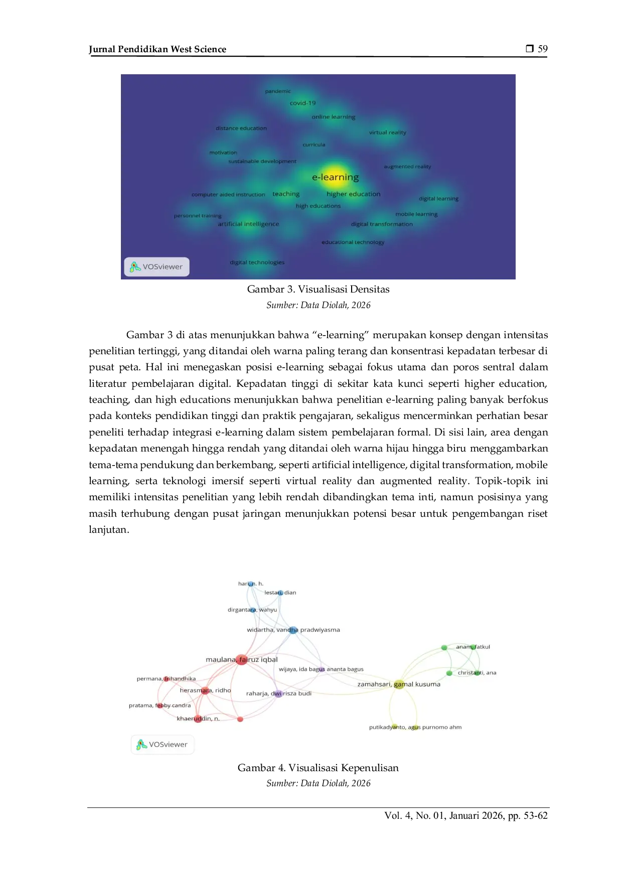 JURIS Visualisasi Jaringan Pengetahuan Penelitian E Learning Menggunakan VOSviewer