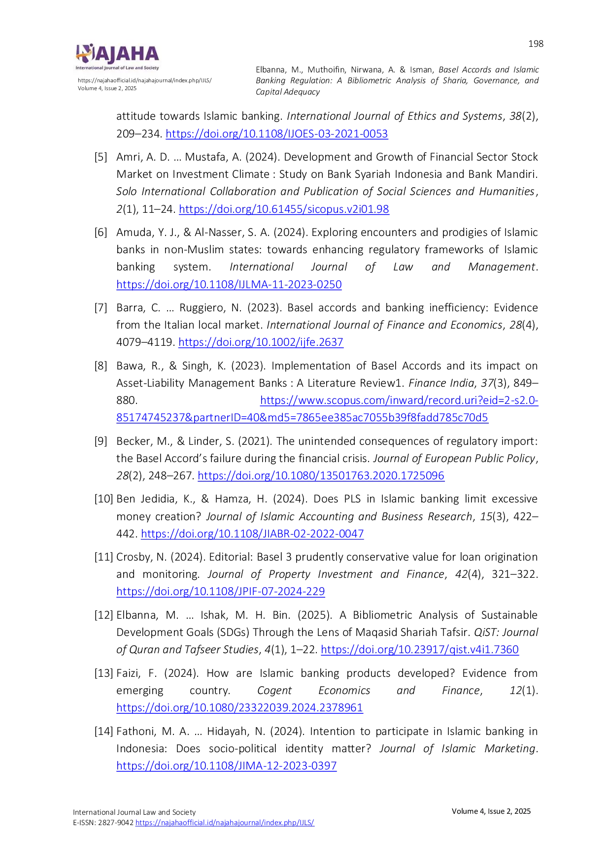 JURIS Basel Accords and Islamic Banking Regulation A Bibliometric Analysis of Sharia Governance and Capital Adequacy
