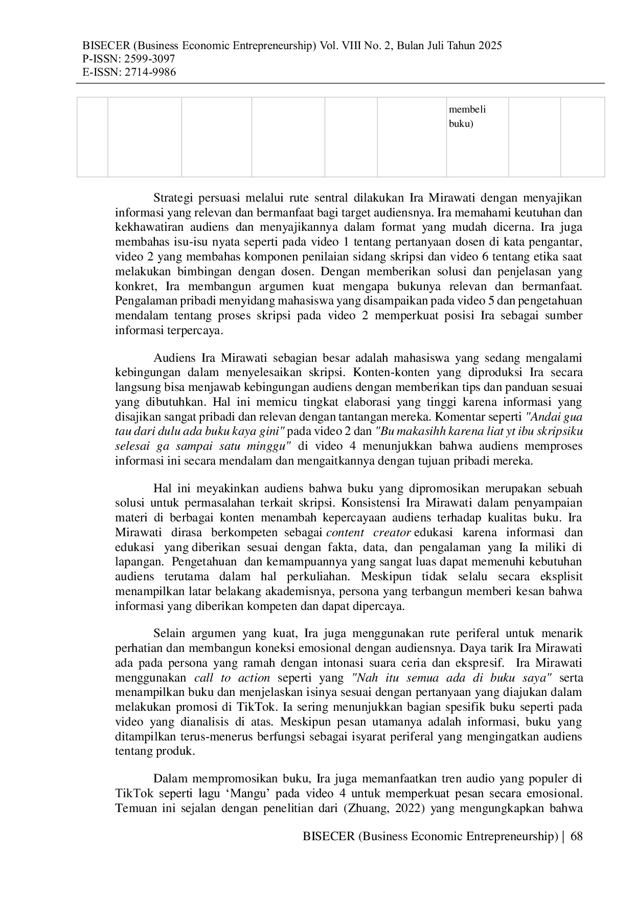 JURIS Pendekatan Komunikasi Persuasif buiramira dalam Mempromosikan Buku Step by Step Skripsimu melalui TikTok