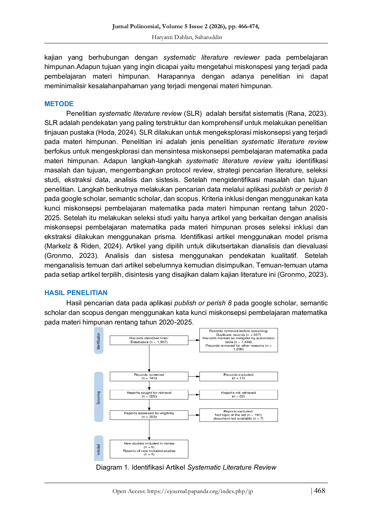 JURIS Systematic Literature Review Miskonsepsi Pembelajaran Matematika Pada Materi Himpunan
