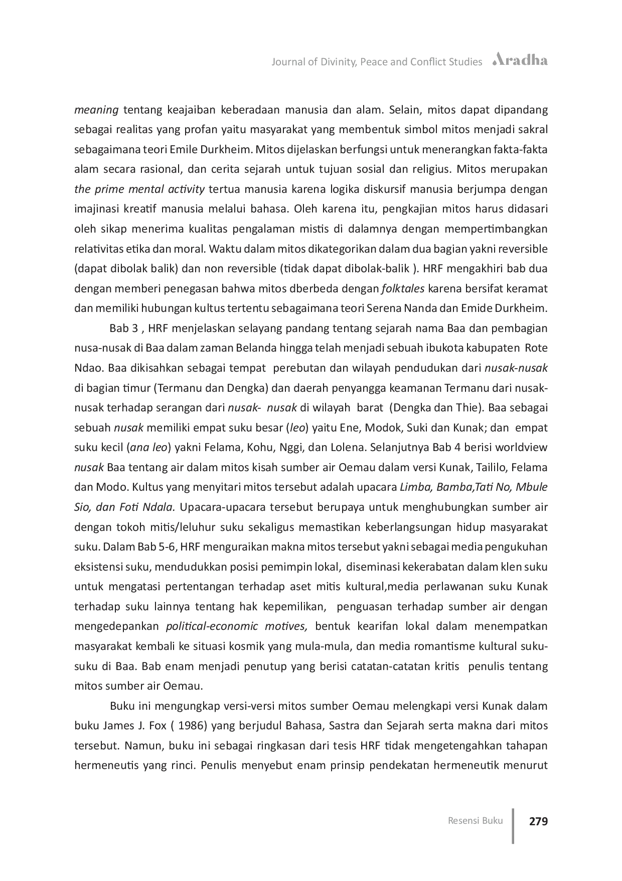 JURIS Resensi Buku Setetes Air bagi Kehidupan OEMAU LEO LILO Suatu Upaya Menelusuri Makna di Balik Mitos Sumber Air Masyarakat Baa Klasik