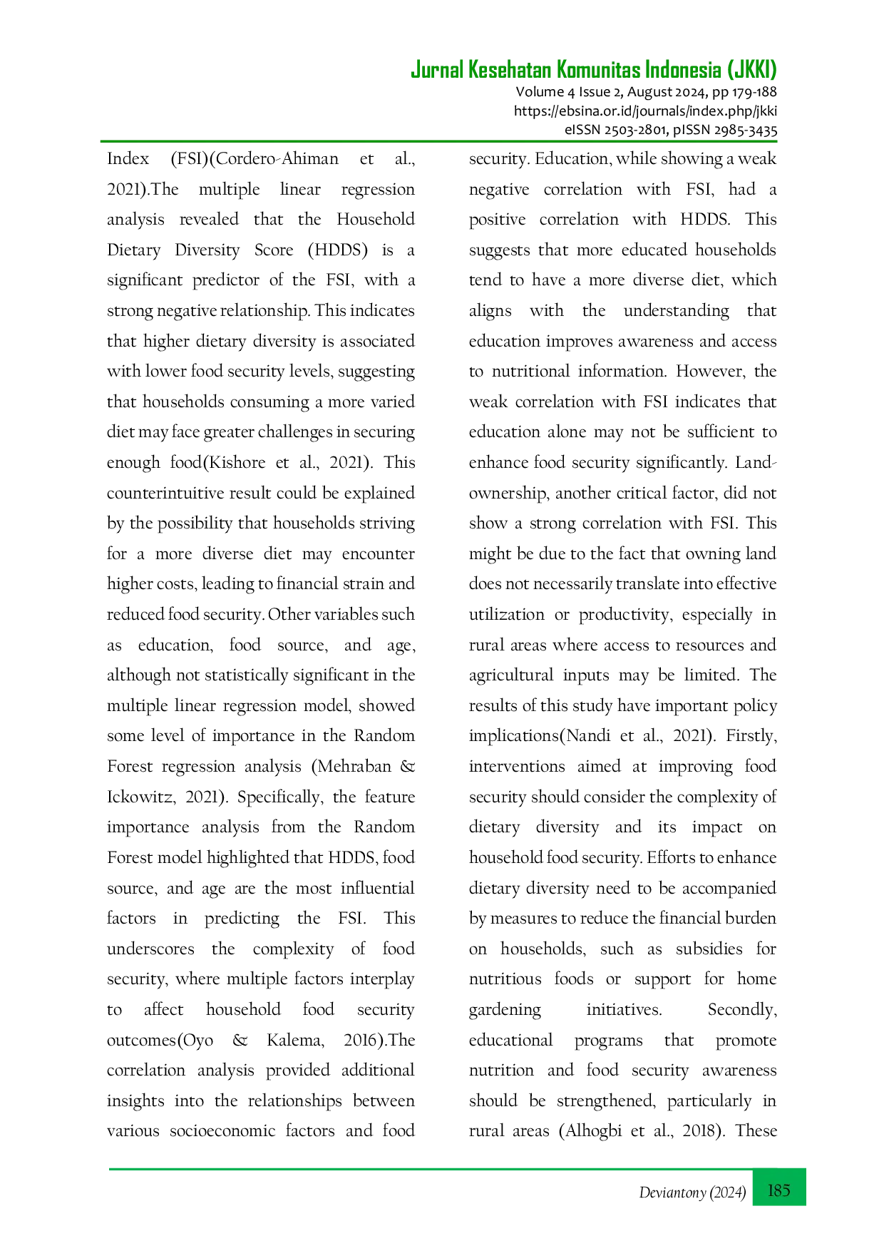 JURIS Determinants of Food Security in Rural Households An Analysis of Dietary Diversity Land Ownership and Socioeconomic Factors