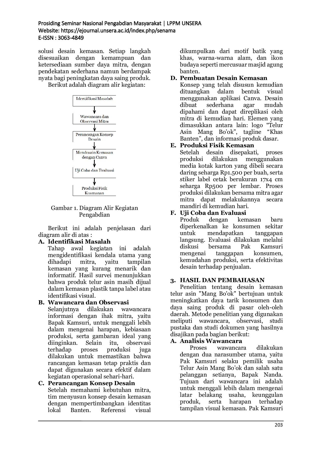 JURIS Perancangan Desain Kemasan Telur Asin Mang Bo ok sebagai Strategi Branding dan Peningkatan Daya Saing Produk