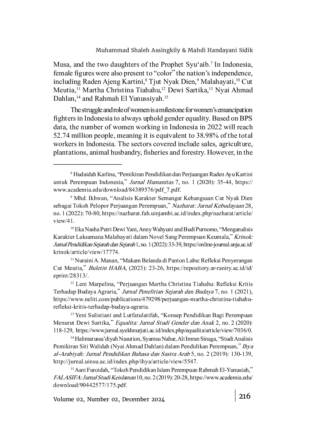 JURIS Equality Theology in Aceh Revisiting Sheikh Abd al Ra f al Singkil s Thoughts on Gender Equality