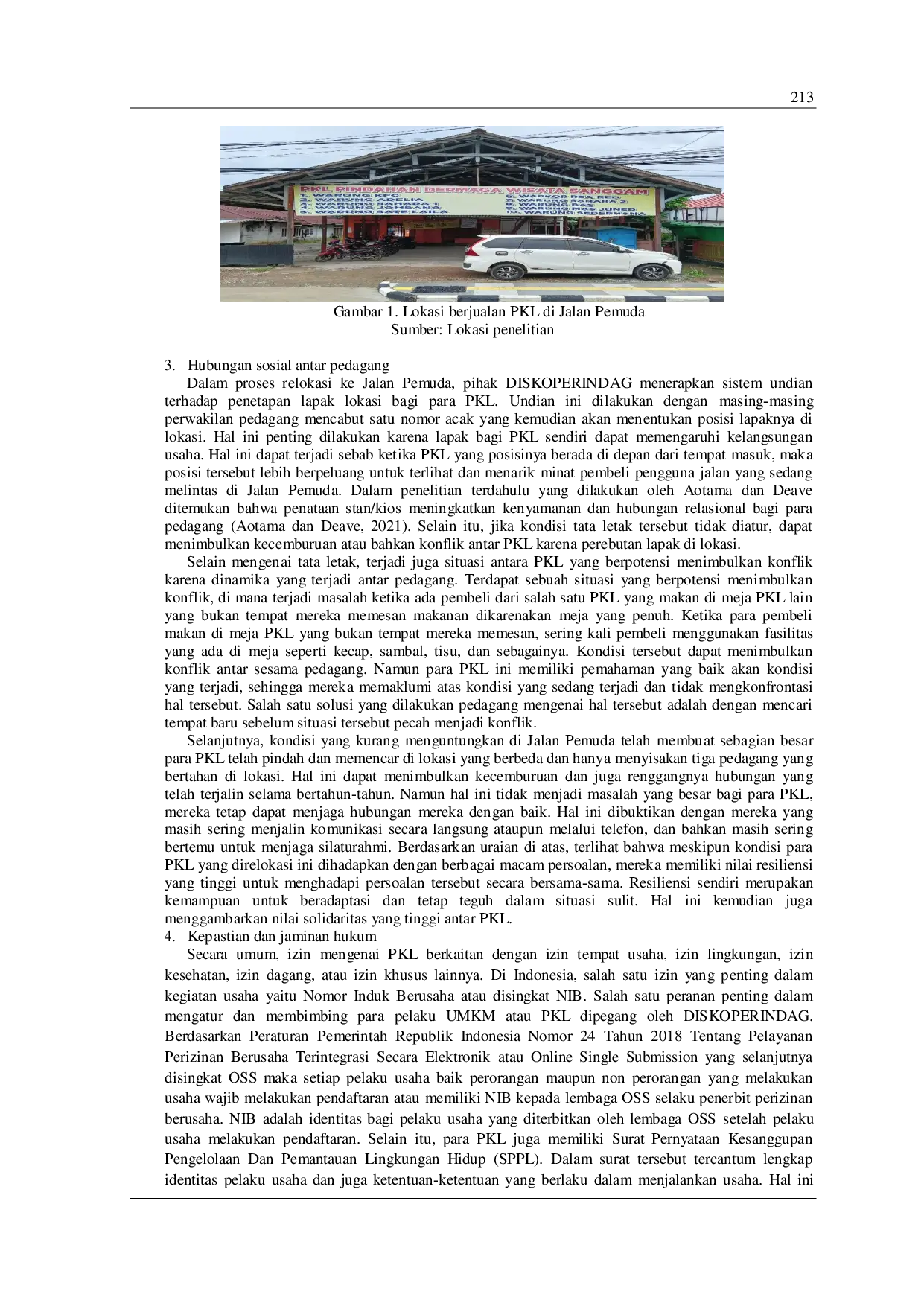 JURIS Impact Of Street Vendors Relocation On Dermaga Wisata Sanggam Tanjung Redeb District Berau Regency