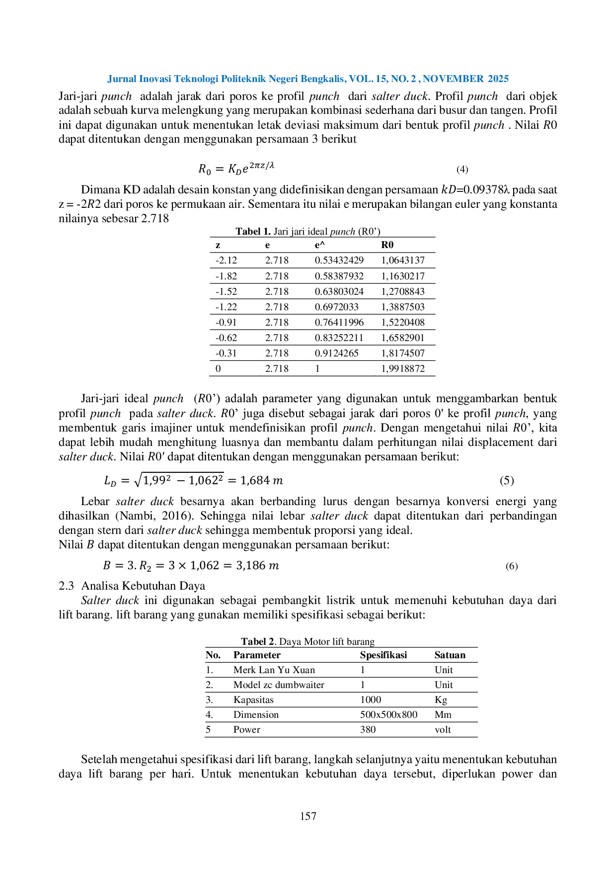 JURIS Desain Lift Barang Dumwaiter Pada Kapal Menggunakan Pembangkit Listrik Tenaga Gelombang Laut PLTGL