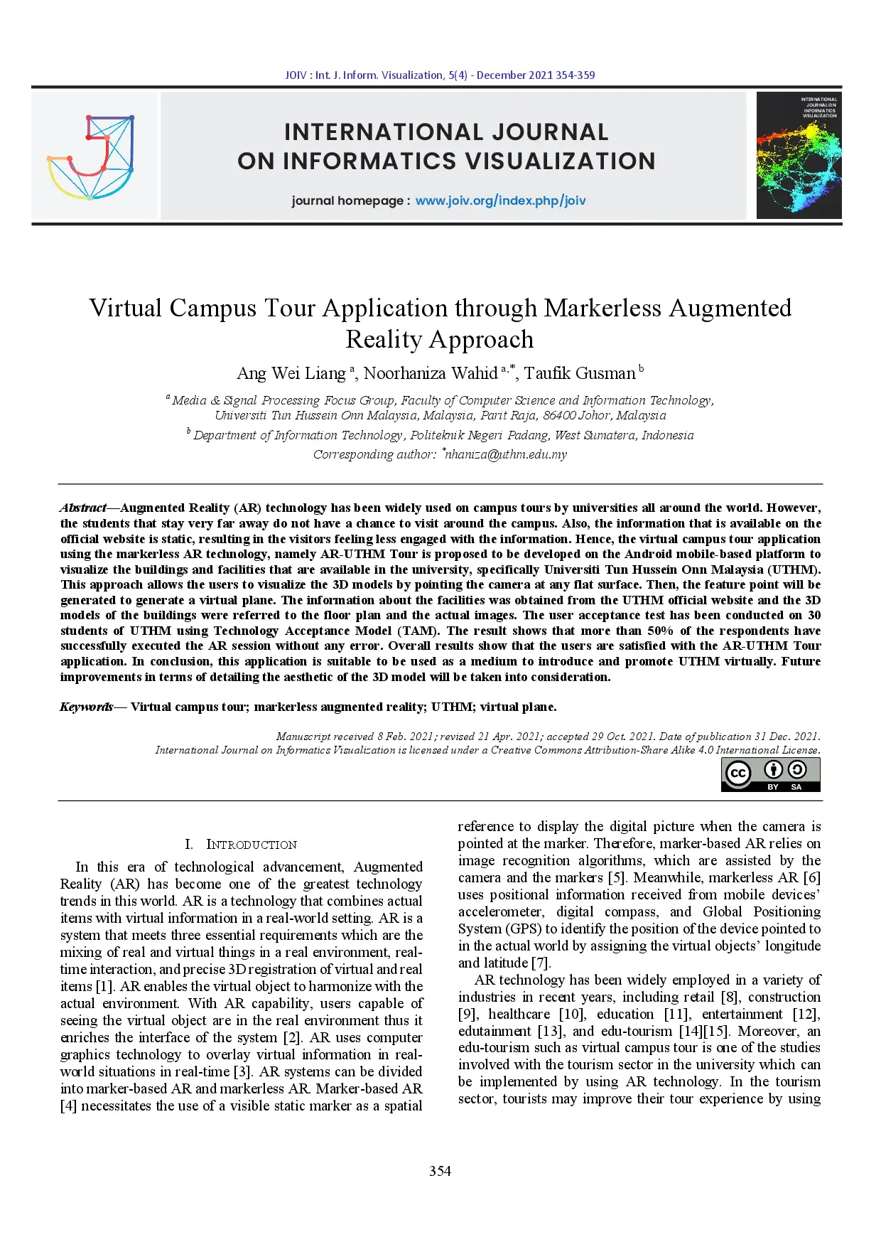 juris Virtual Campus Tour Application through Markerless Augmented Reality Approach
