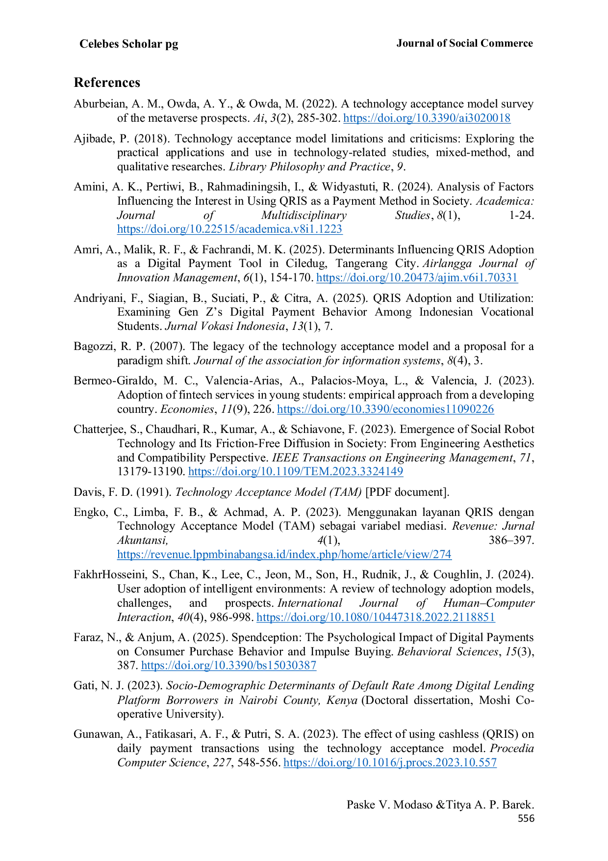 JURIS TAM Model Analysis of QRIS Use Preferences with a Structural Equation Modelling Approach An Empirical Study of GMIM Youth