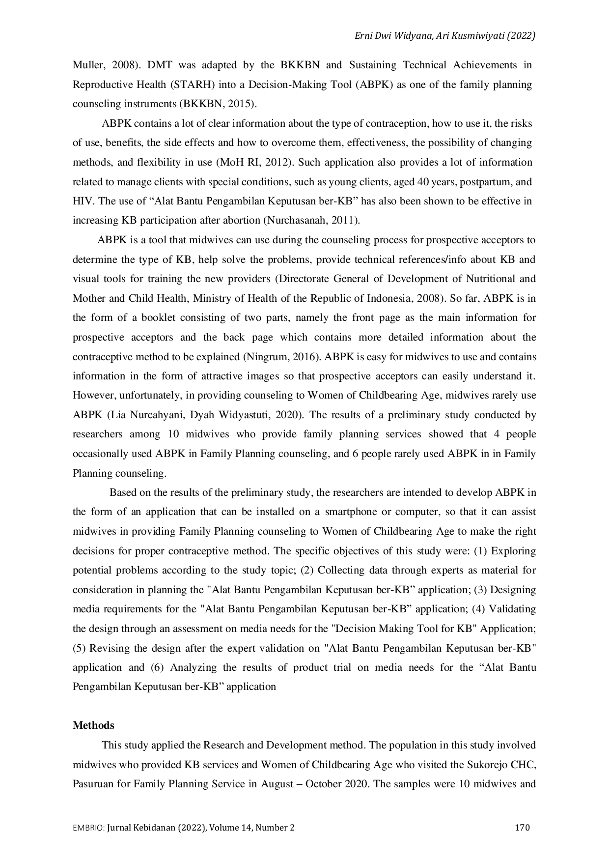 JURIS Development of Alat Bantu Pengambilan Keputusan ber KB Application