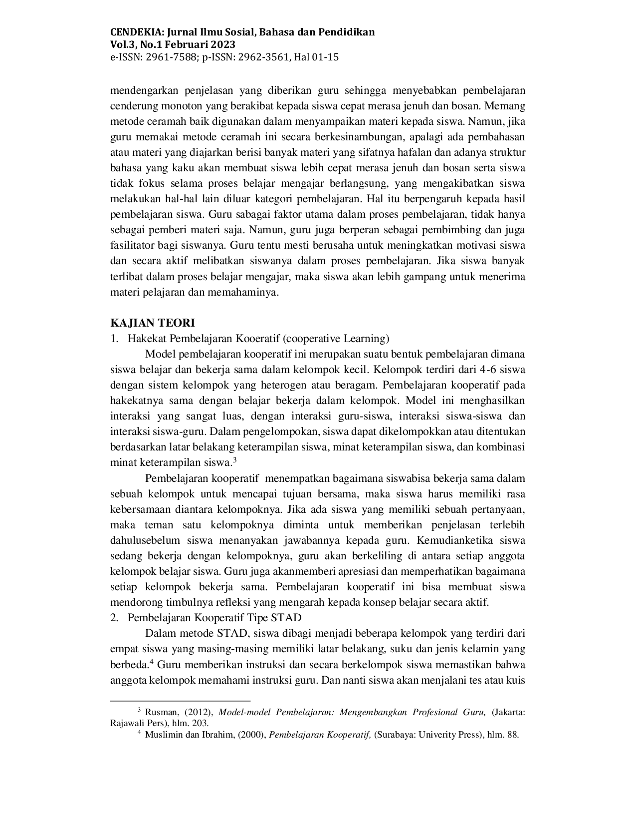 JURIS PENINGKATAN HASIL BELAJAR PAI MELALUI MODEL PEMBELAAJARAN KOOPERATIF TIPE STAD DI SDN 11 MALALAK