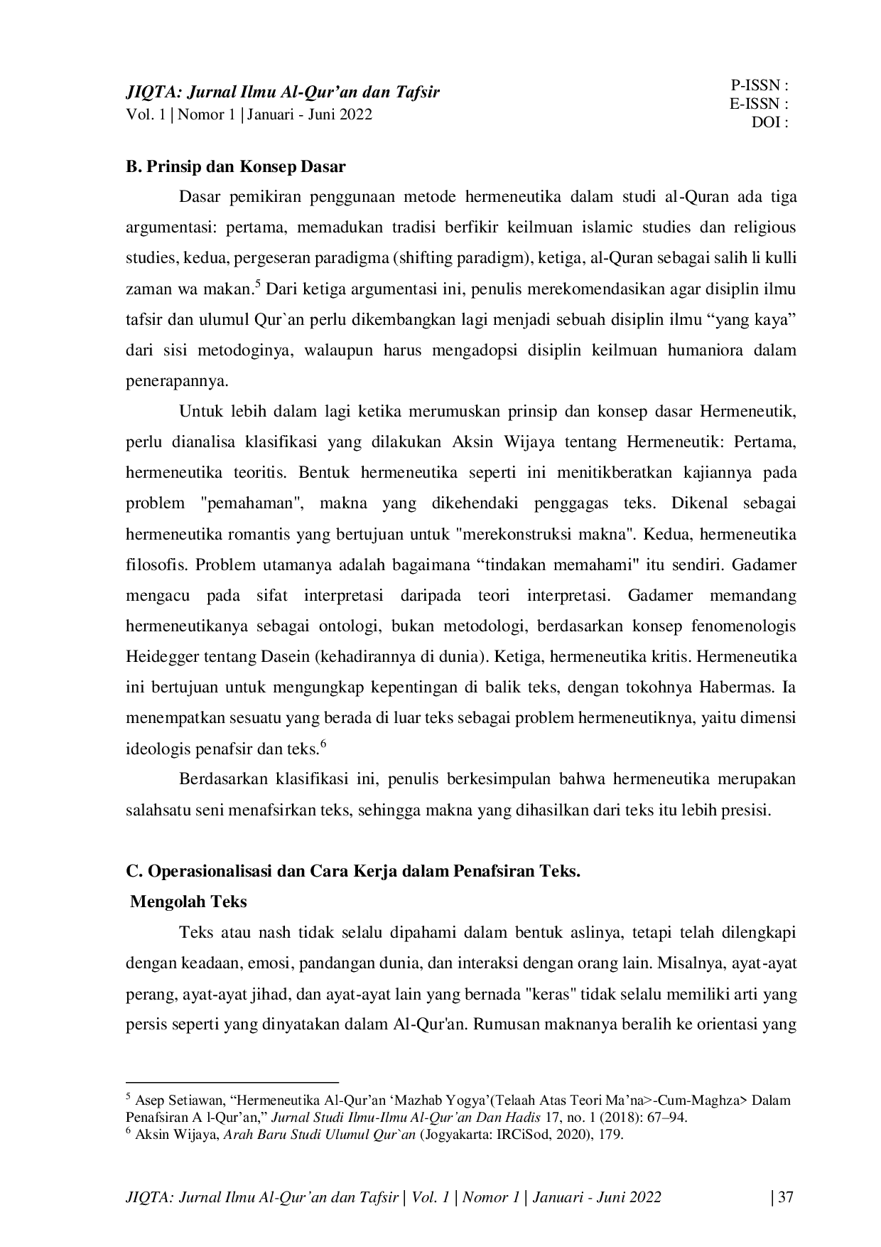 JURIS Tafsir Hermeneutik Dan Fenomenologi Dalam Al Quran