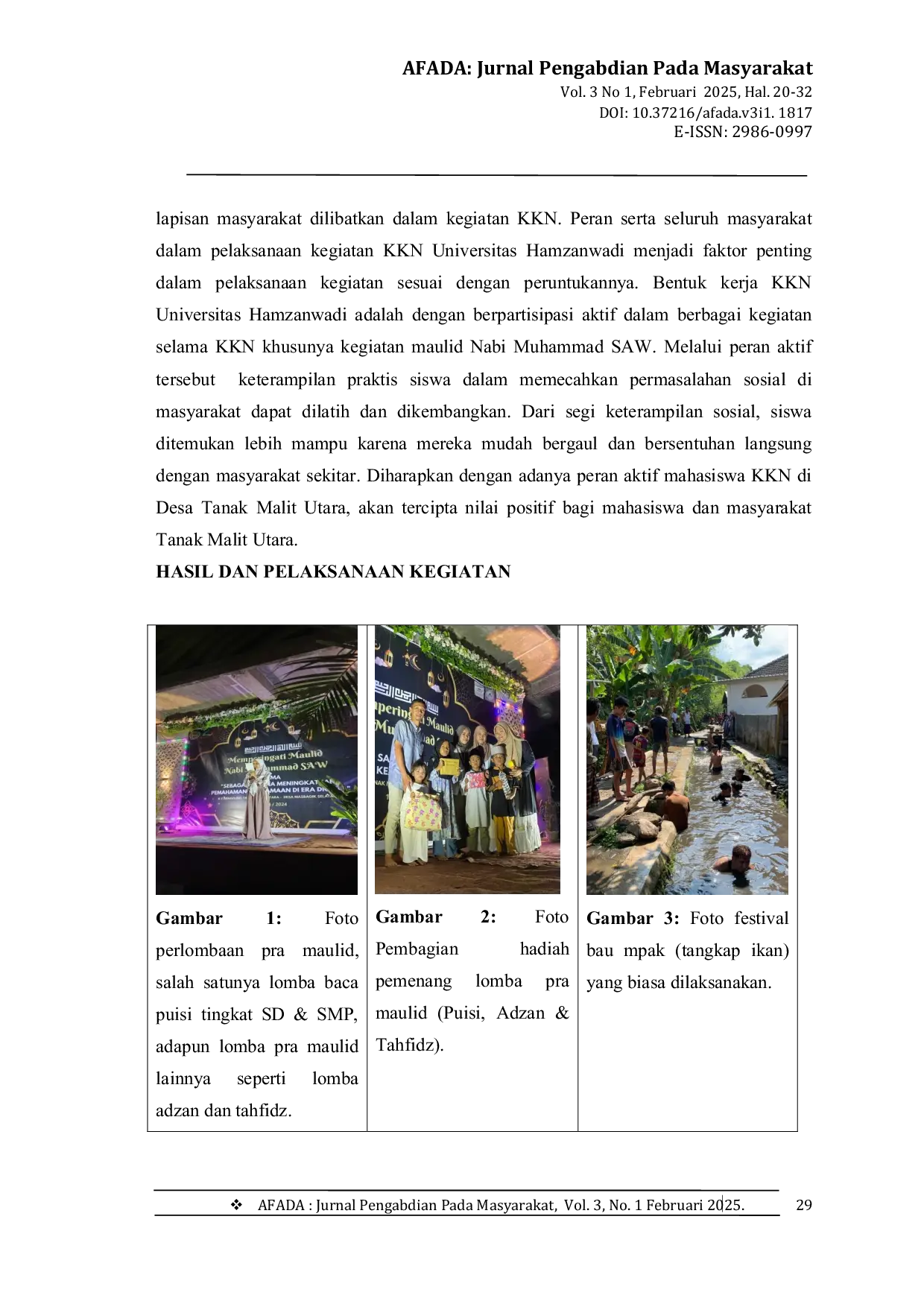 JURIS Peran Mahasiswa Kuliah Kerja Nyata KKN Universitas Hamzanwadi Dalam Perayaan Maulid Nabi Muhammad Saw Sebagai Upaya Peningkatan Interaksi Masyarakat