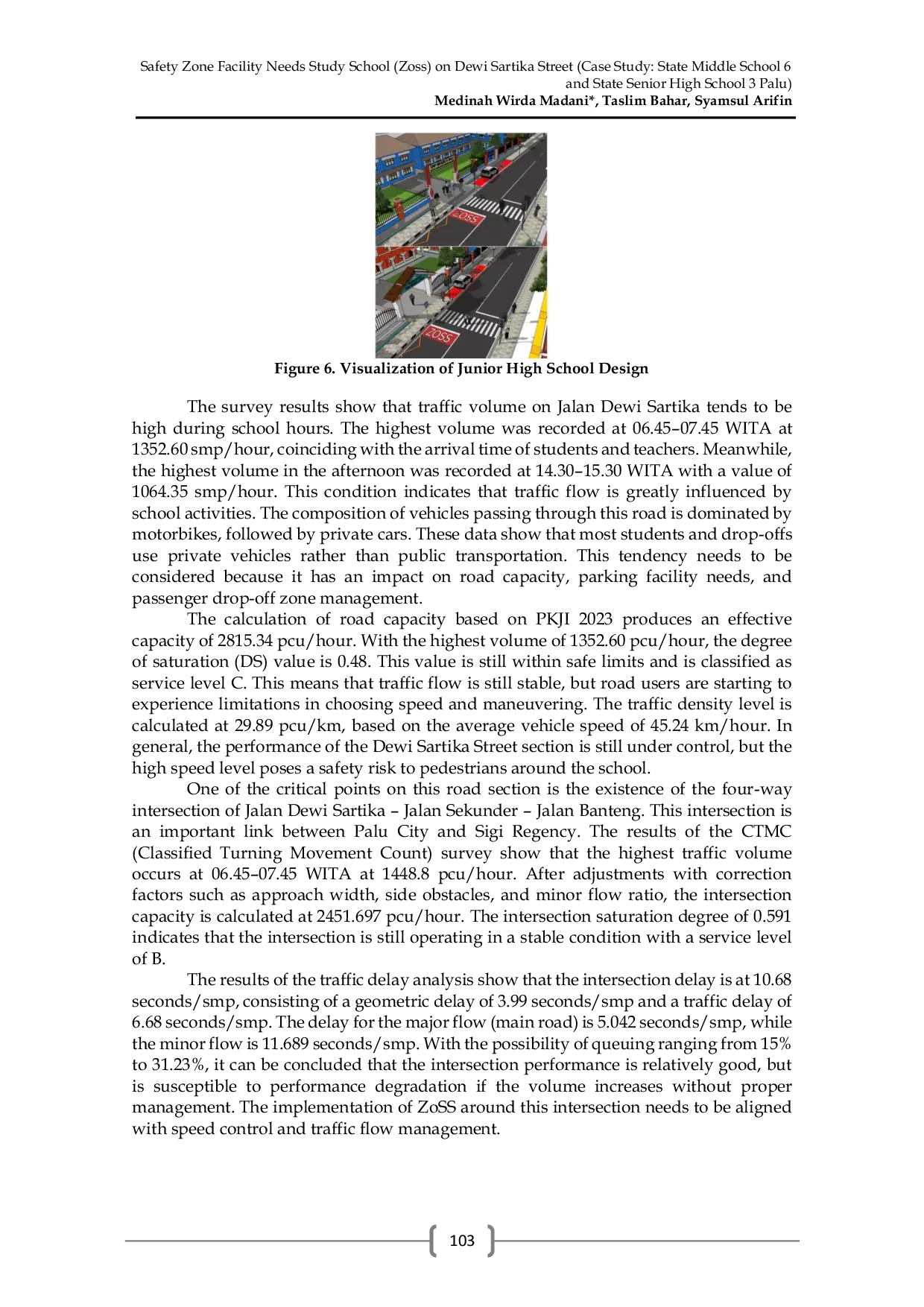JURIS Safety Zone Facility Needs Study School Zoss on Dewi Sartika Street Case Study State Middle School 6 and State Senior High School 3 Palu