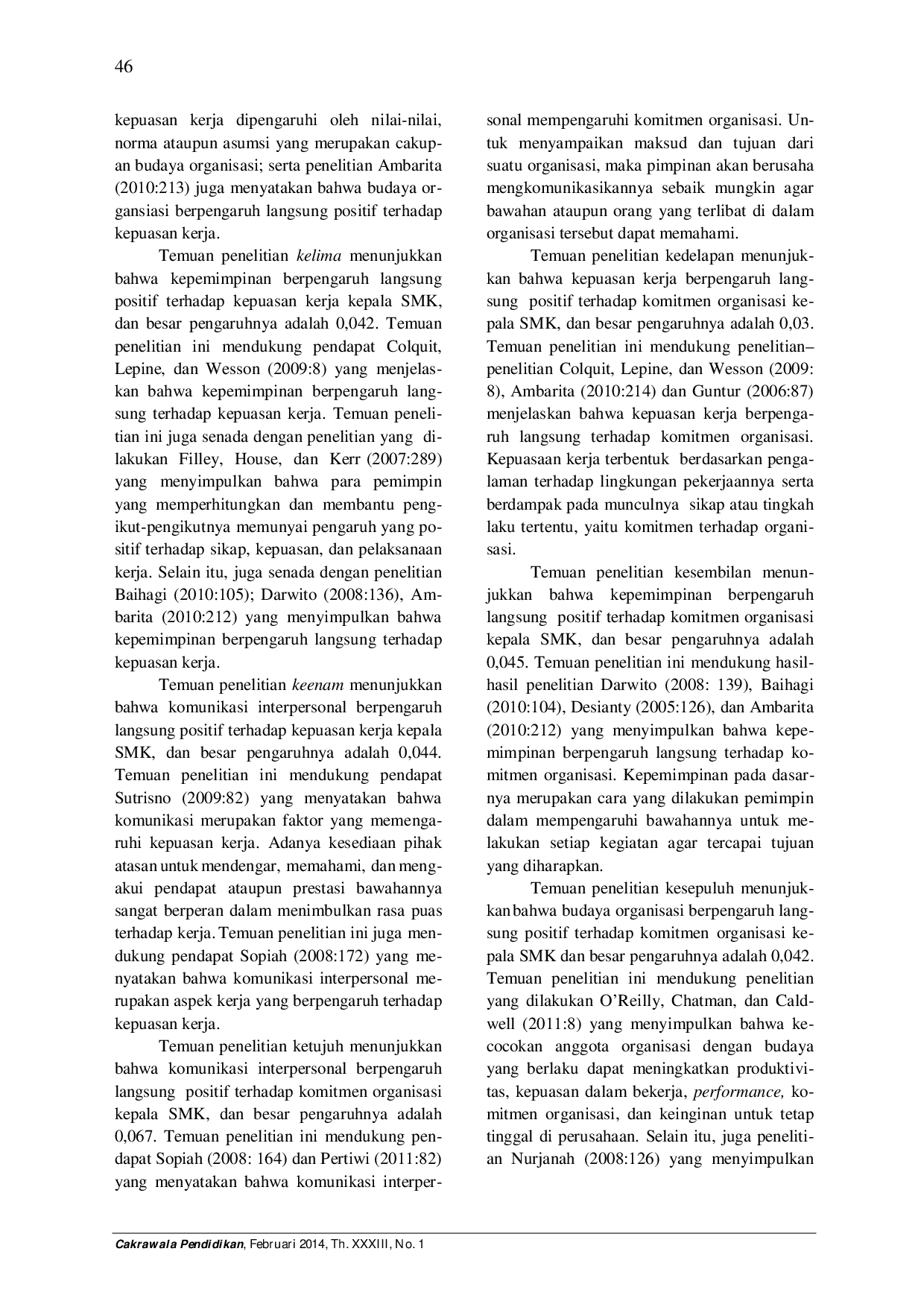 juris FAKTOR FAKTOR PENENTU KOMITMEN ORGANISASI KEPALA SMK Studi Kasus pada SMK di Kota Medan