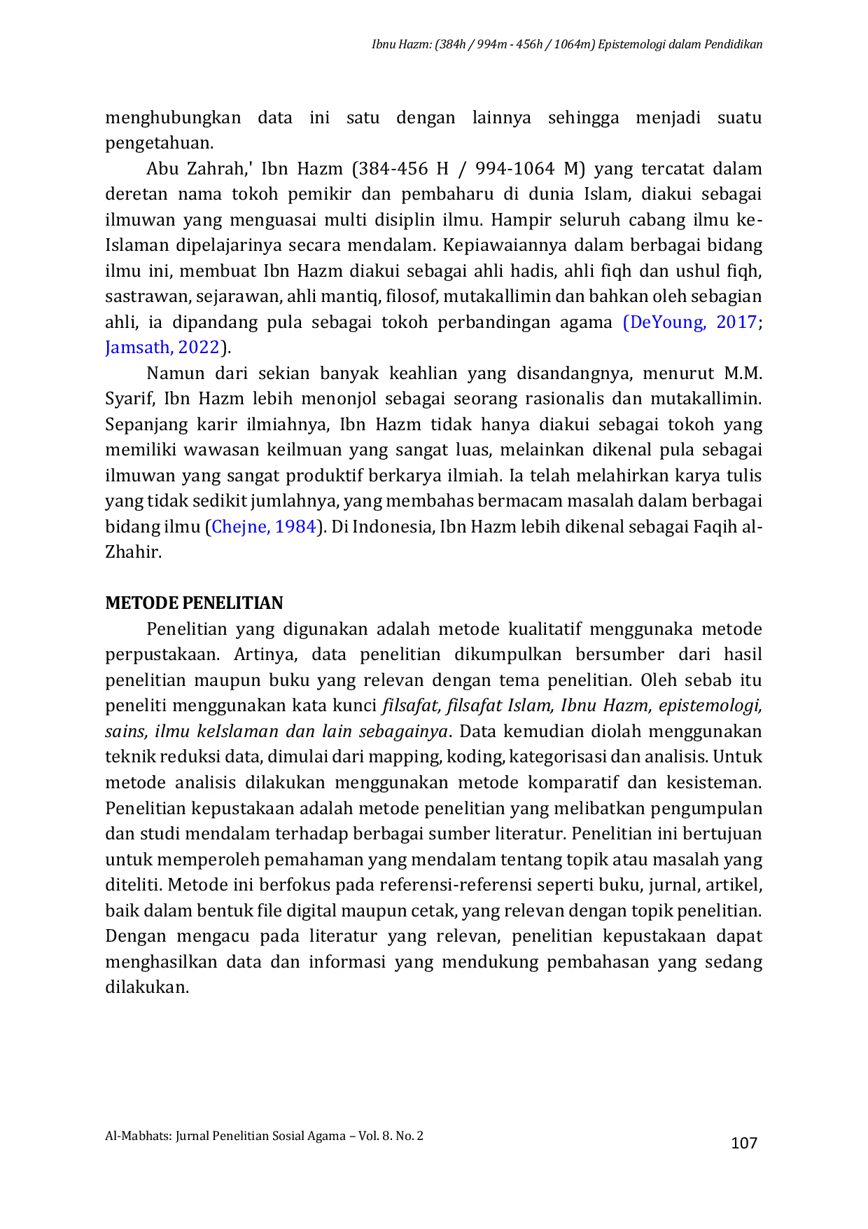 JURIS Ibnu Hazm Epistemologi Dalam Pendidikan