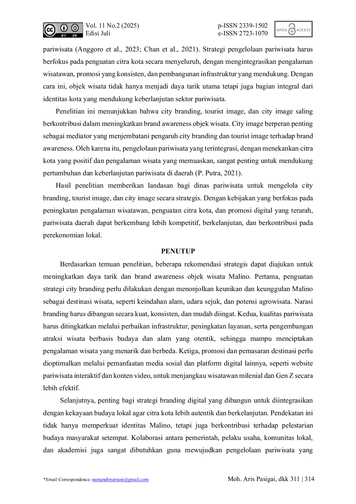 JURIS Brand Awareness Berdasarkan Model Analisis Jalur Sebagai Penunjang Pariwisata Di Kabupaten Gowa Peran City Branding Citra Wisatawan Dan Citra Kota Pada Objek Wisata Alam Malino