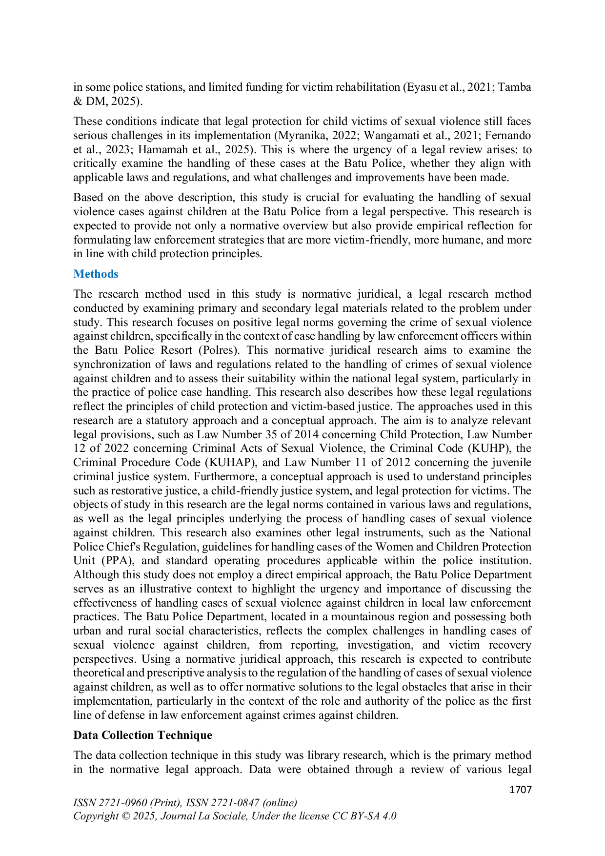 JURIS Legal Review of the Process of Handling Cases of Sexual Violence Against Children