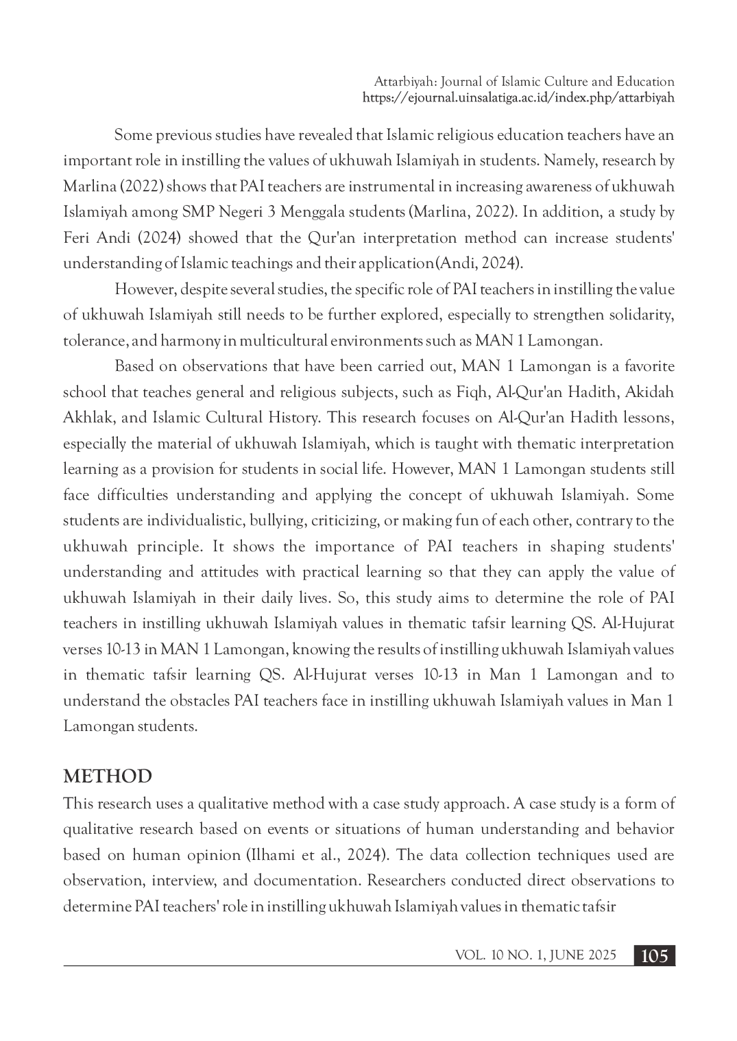 juris The role of Islamic education teachers in instilling ukhuwah Islamiyah through tafsir learning