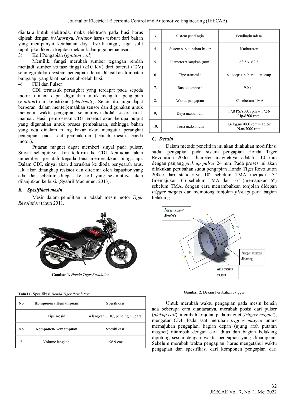 JURIS Pengaruh Penambahan Gas HHO dan Modifikasi Timing Ignition terhadap Performa Mesin 4 Langkah 200cc