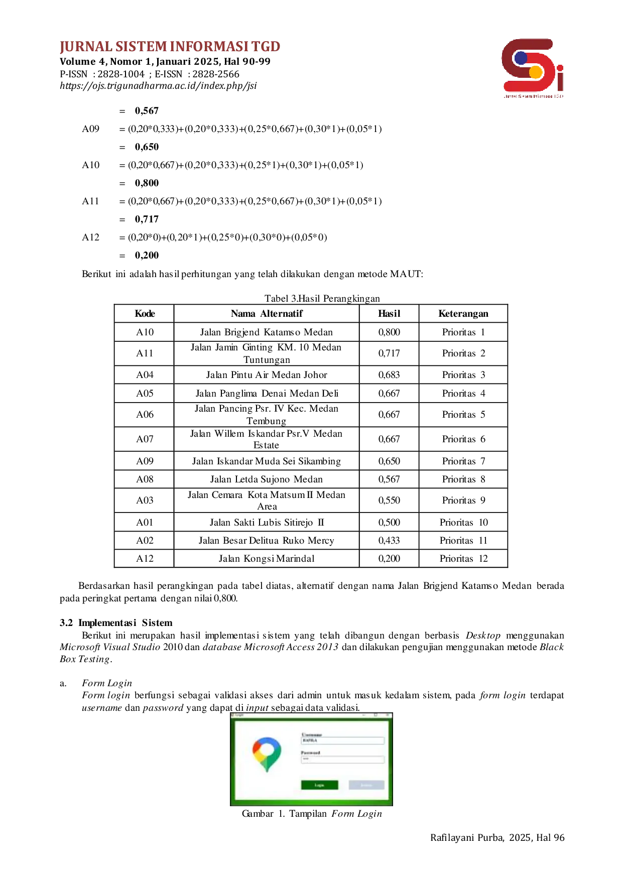 JURIS Implementasi Metode Maut Multi Attribute Utility Theory Dalam Menentukan Lokasi Strategis Pembukaan Cabang Baru