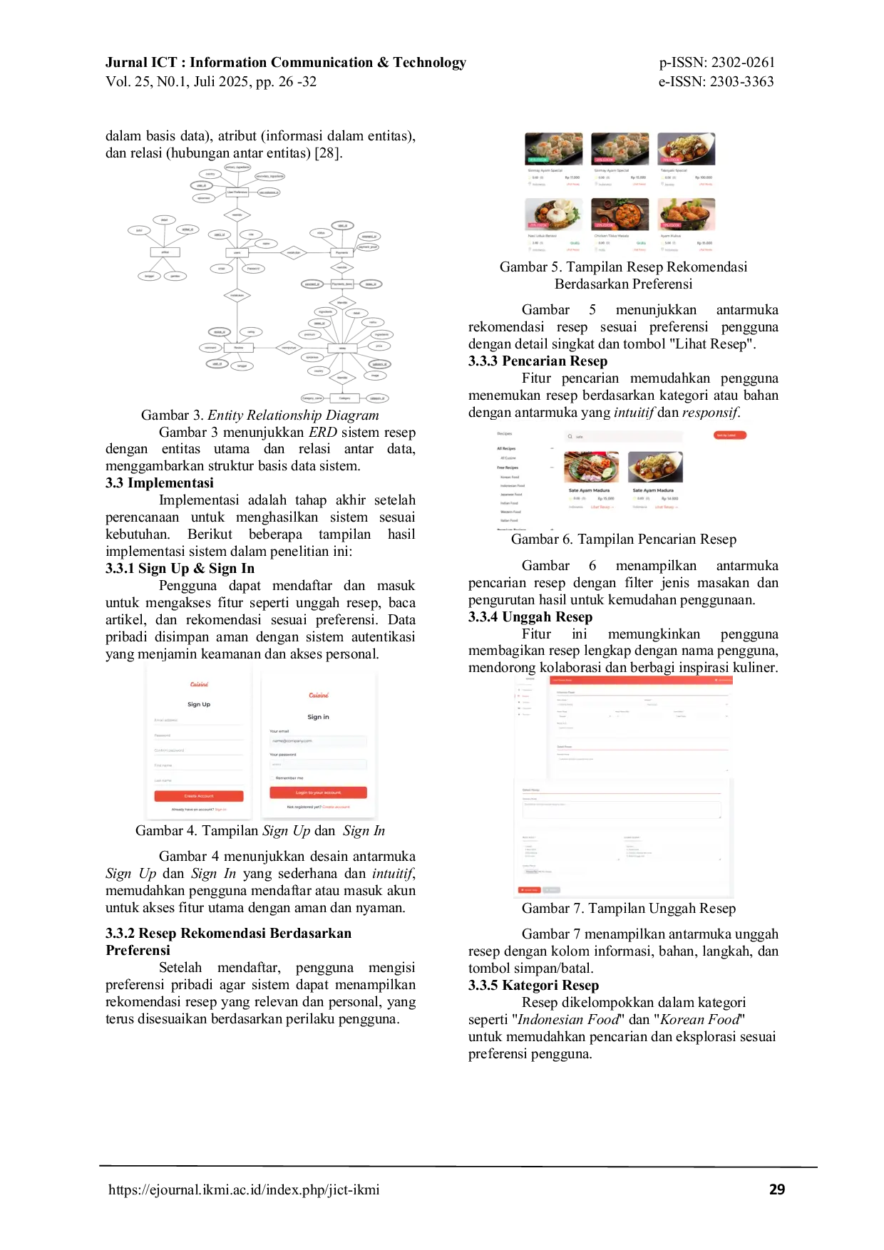 JURIS Perancangan dan Implementasi Sistem Informasi Kumpulan Resep Masakan Berbasis Web Menggunakan Metode Waterfall