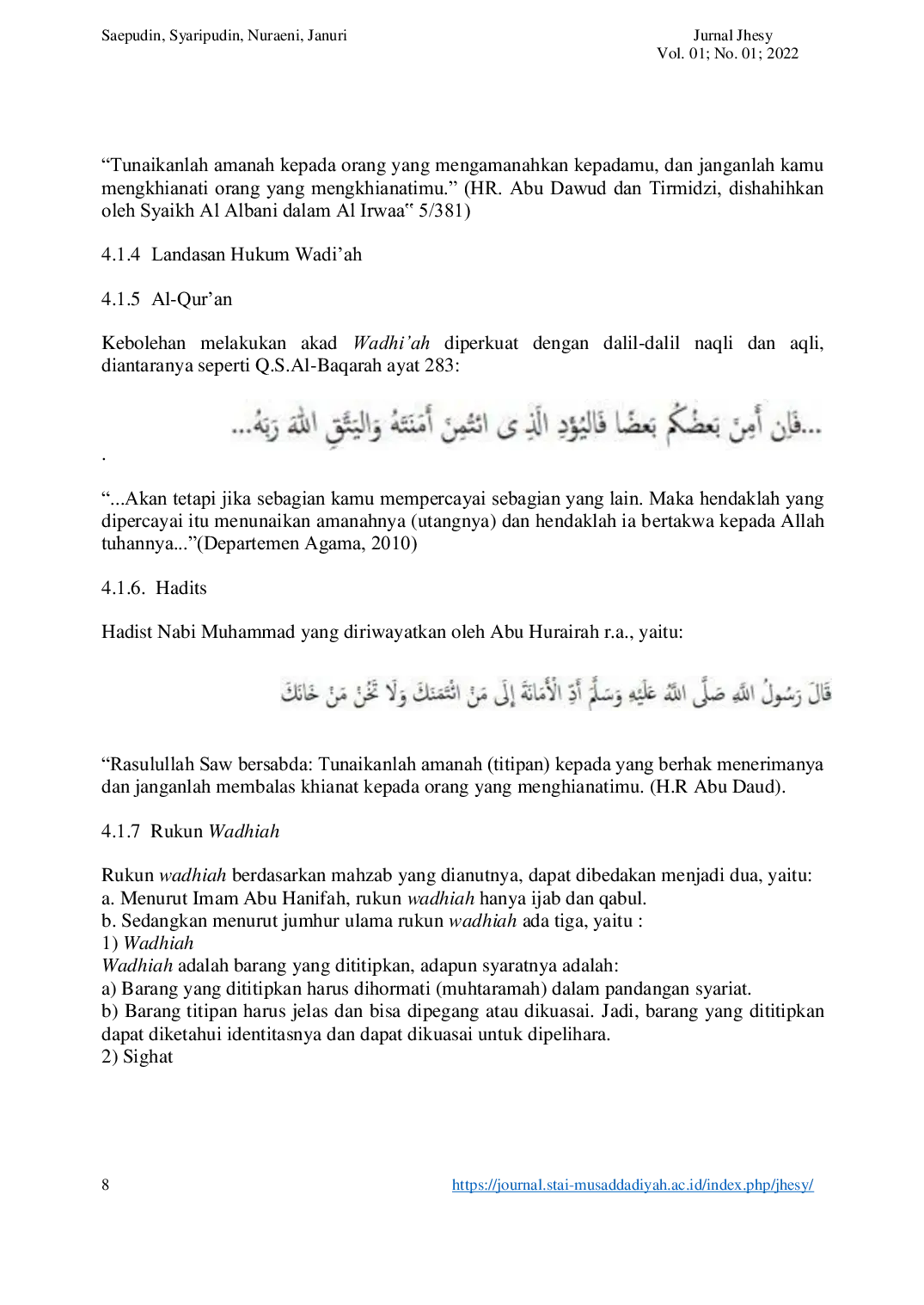JURIS Akad Wadi ah Dalam Perspektif Ulama Madzhab