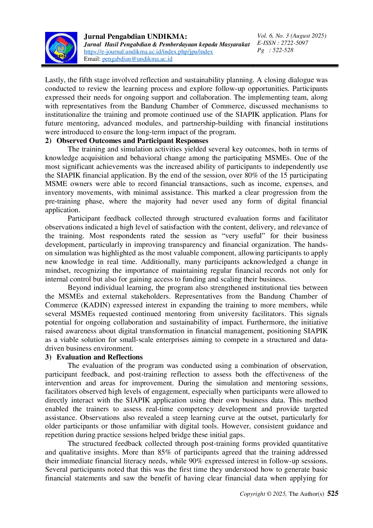 JURIS Building The Capacity of Financial Literacy of MSMES in Bandung City to Improve Competitiveness in The International Market