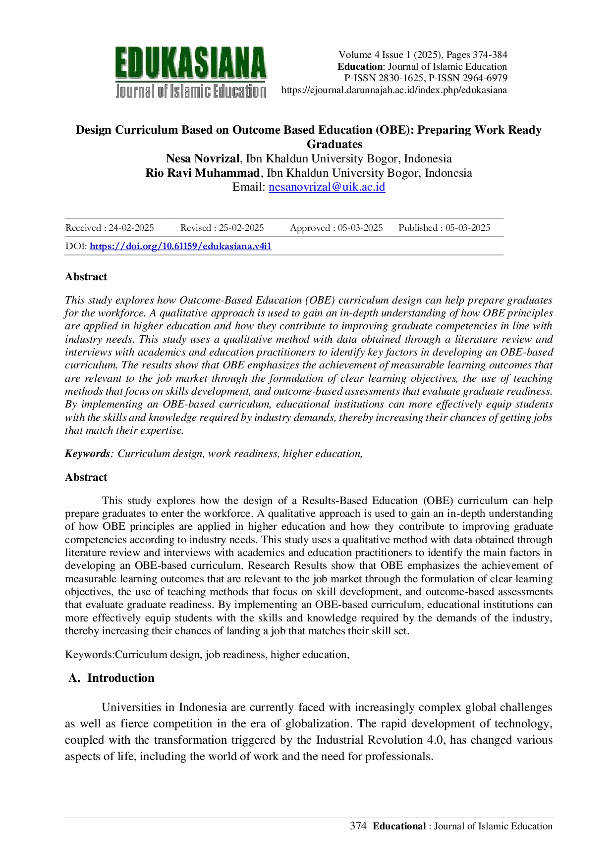 JURIS Design Curriculum Based on Outcome Based Education OBE Preparing Work Ready Graduates