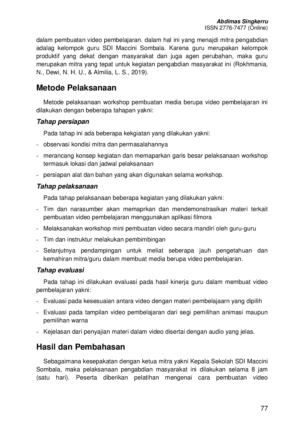 JURIS Workshop Pembuatan Media Pembelajaran Berbasis Video Menggunakan FILMORA