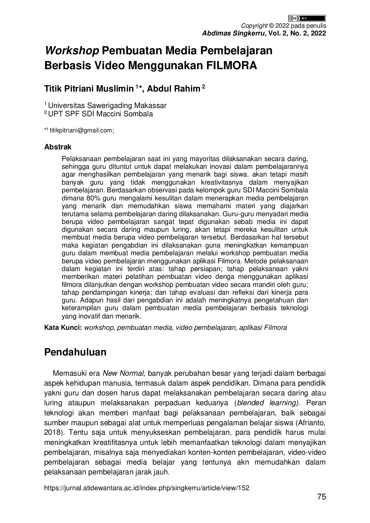 JURIS Workshop Pembuatan Media Pembelajaran Berbasis Video Menggunakan FILMORA