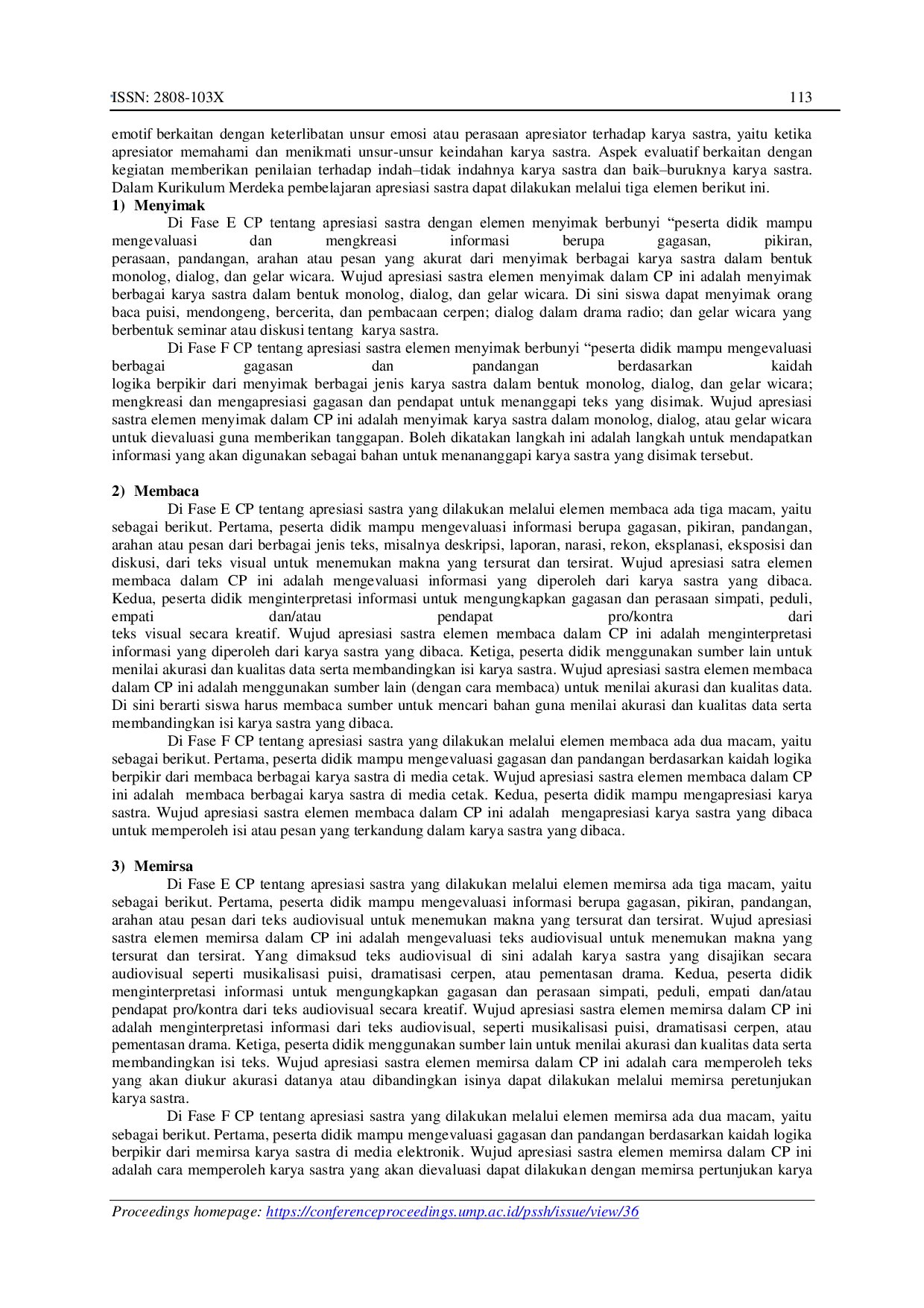 JURIS Pembelajaran Sastra di SMA dalam Kurikulum Merdeka