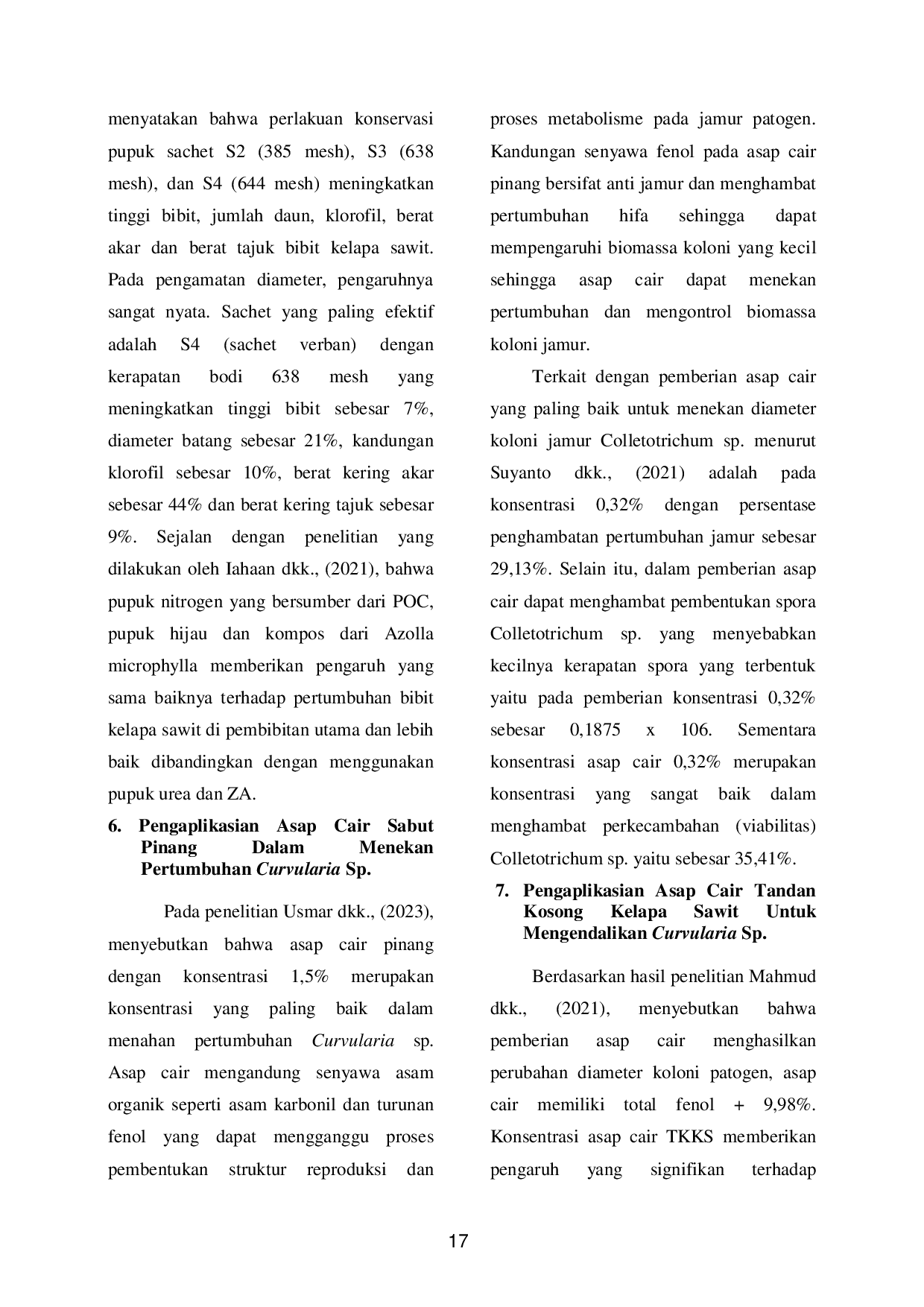 JURIS Strategi Penanganan Bercak Daun Curvularia Sp Pada Pembibitan Kelapa Sawit Di Indonesia