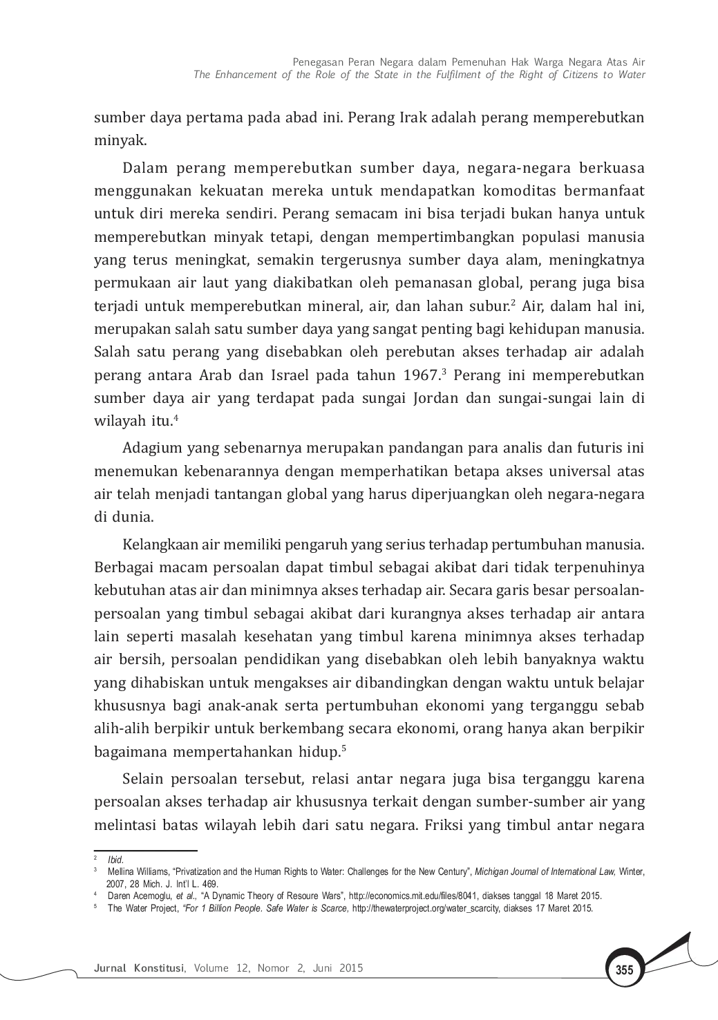 JURIS Penegasan Peran Negara dalam Pemenuhan Hak Warga Negara Atas Air