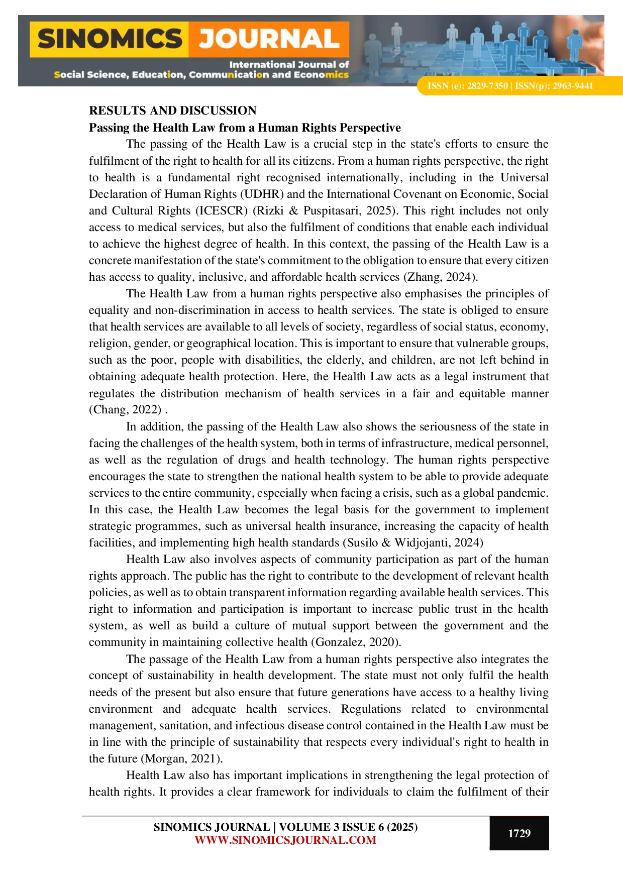 JURIS Passage of The Health Law A Human Rights Perspective in The Field of Public Services