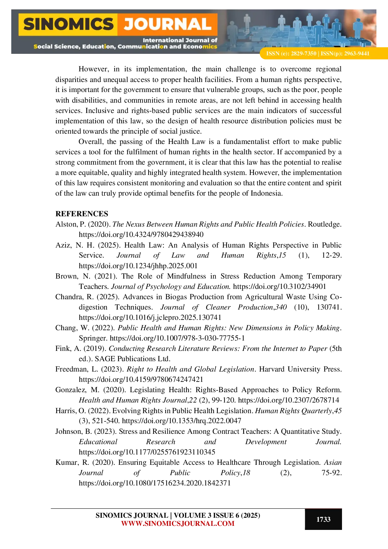 JURIS Passage of The Health Law A Human Rights Perspective in The Field of Public Services