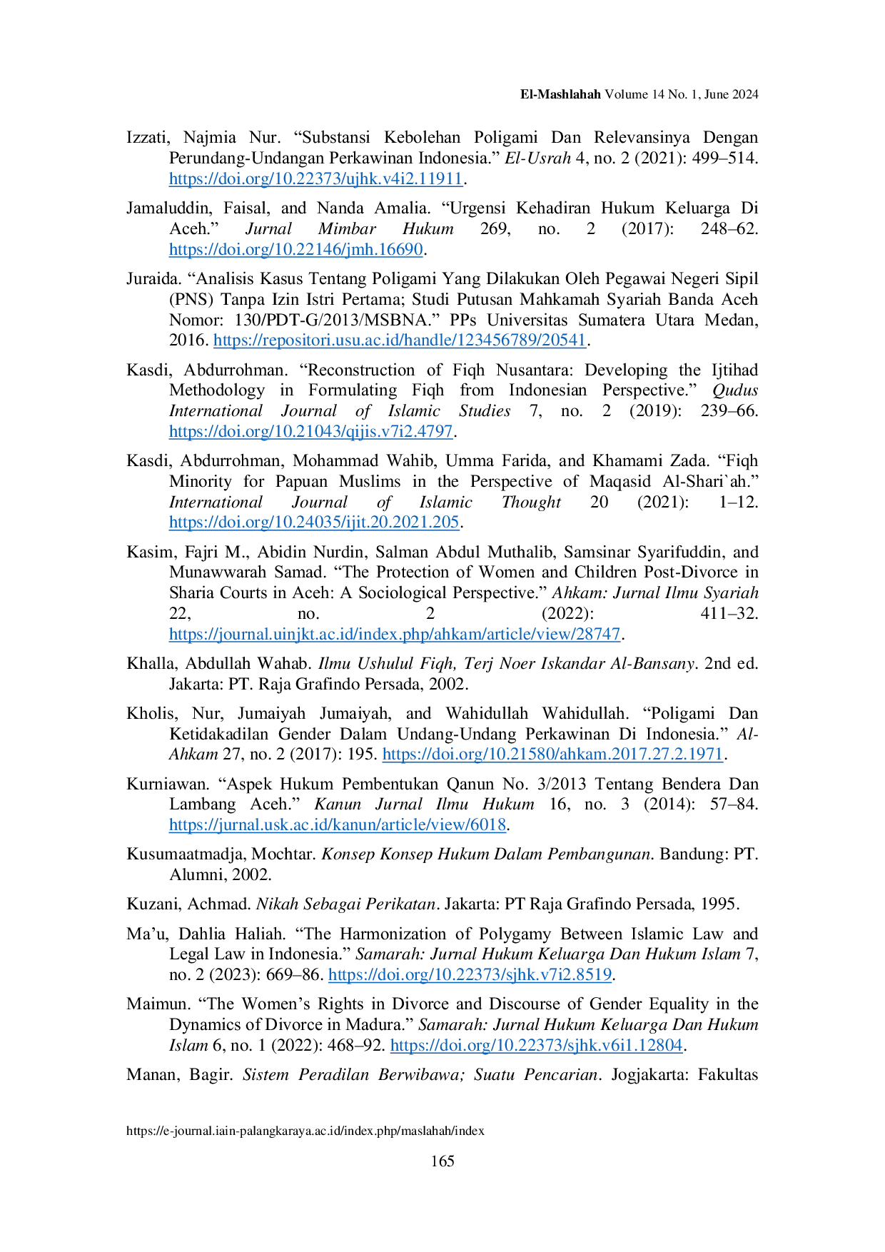 JURIS Polygamy Law Reform Through the Development of the Aceh Qanun A New Approach to Protecting the Rights of Women and Children in Indonesia
