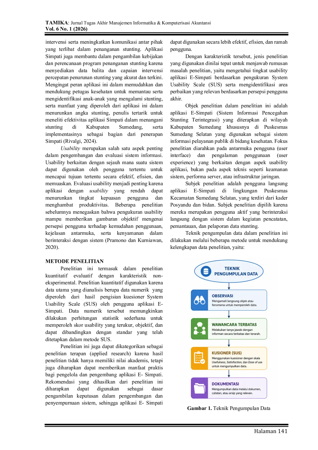 JURIS Analisis Usability E Simpati Di Puskesmas Kecamatan Sumedang Selatan Dengan Pendekatan System Usability Scale SUS