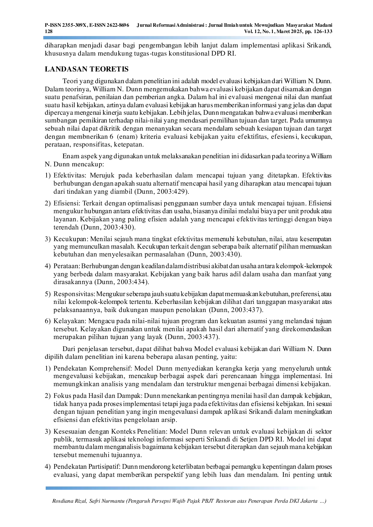 JURIS Evaluasi Kebijakan Penerapan Aplikasi Srikandi di Sekretariat Jenderal Dewan Perwakilan Daerah Republik Indonesia Tahun 2023 2024