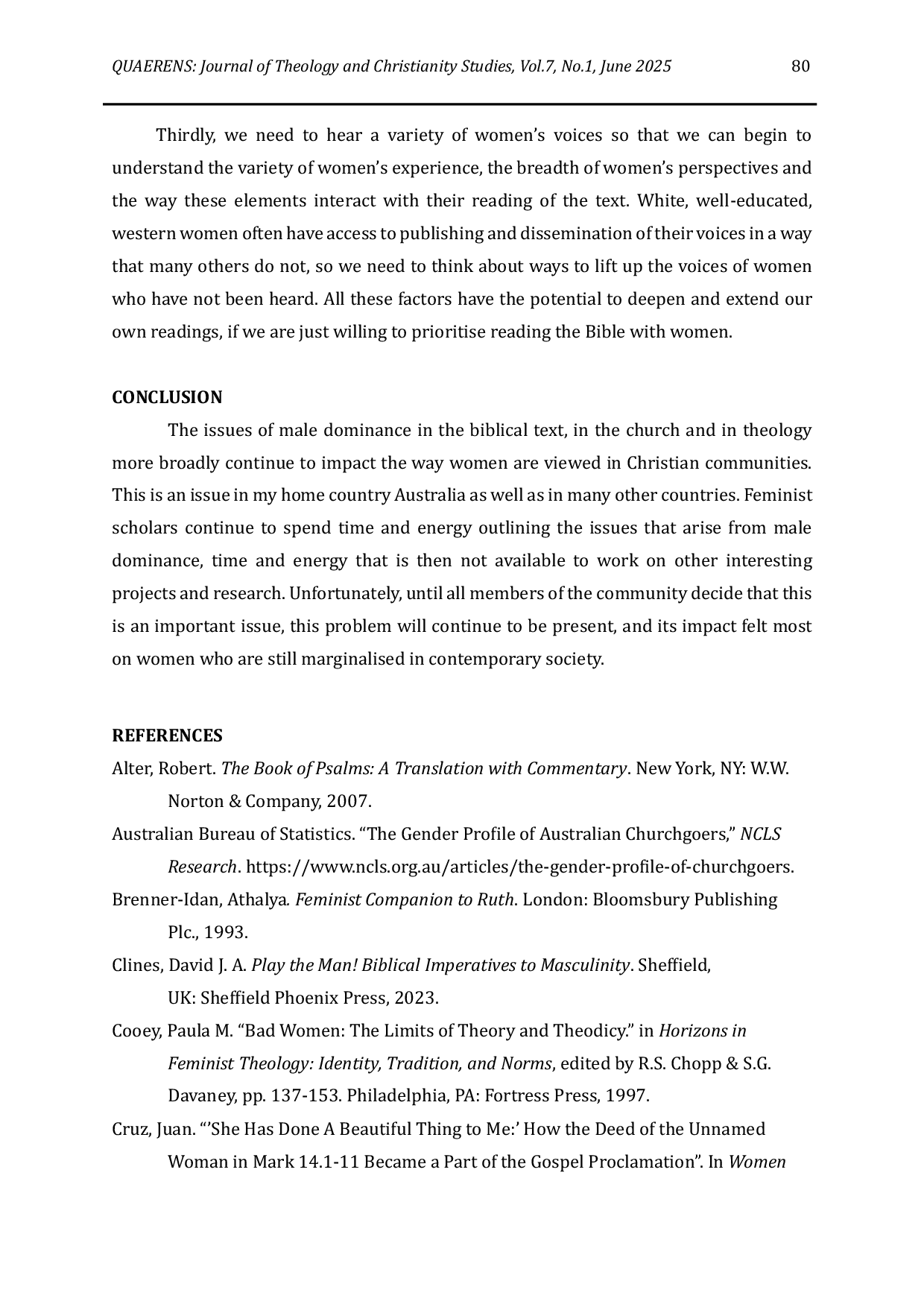 JURIS Reading The Bible As Women The Impact Of Male Authorship Male Dominance And Female Absence In The Text
