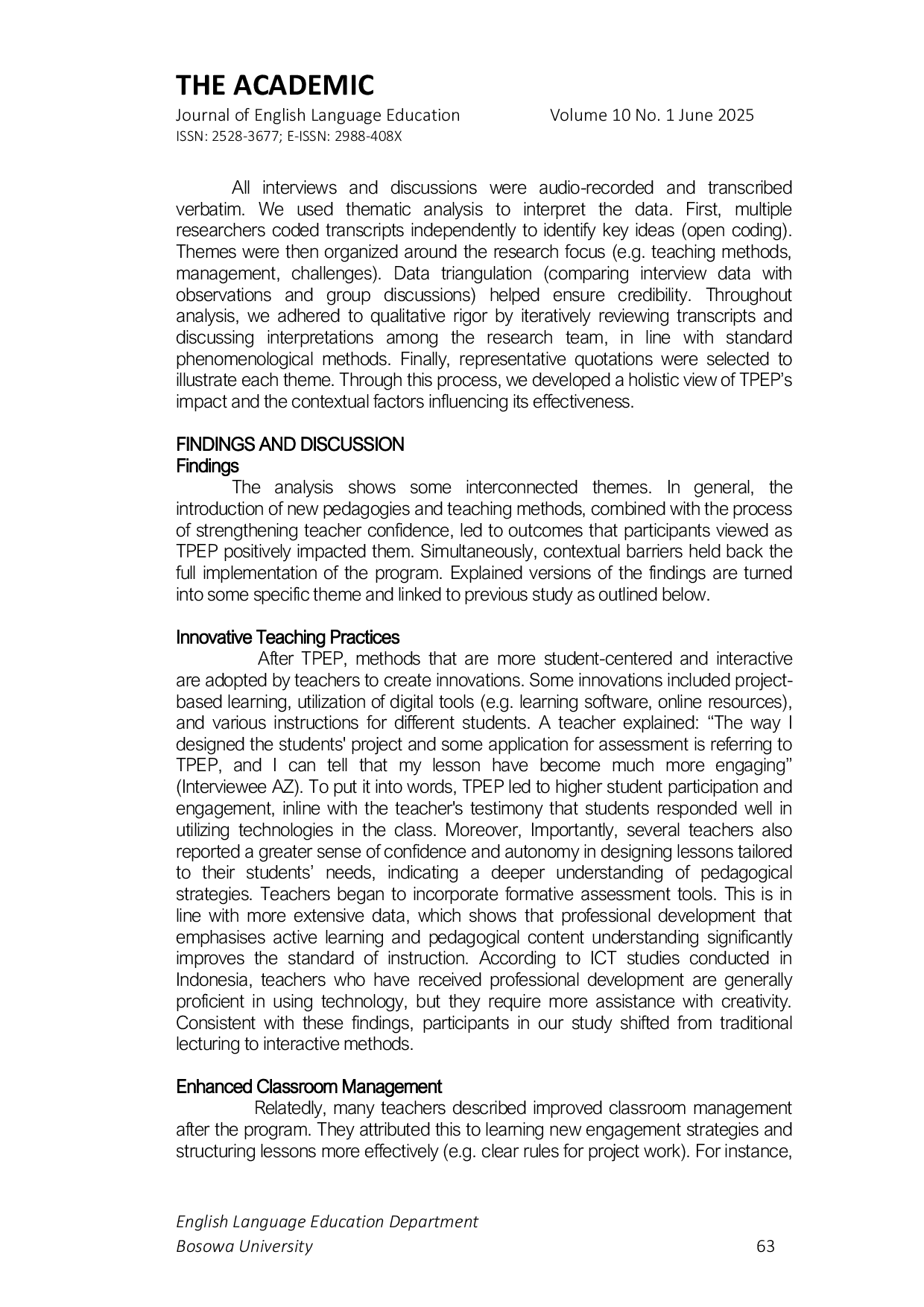 JURIS Elevating Teacher Empowerment Through Indonesia s Teacher Professional Education Program