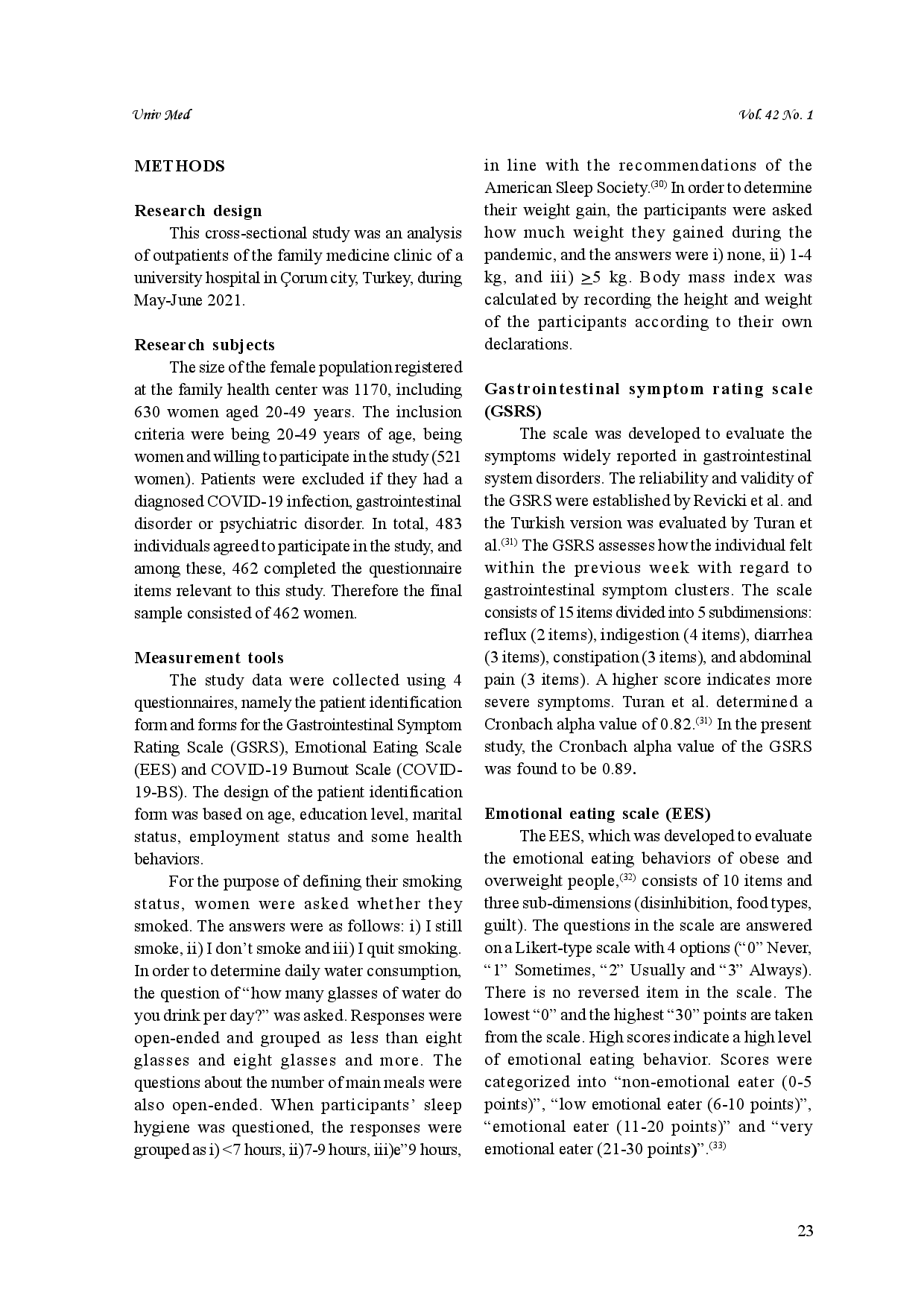 juris Emotional eating in relation to gastrointestinal symptoms and burnout among young women during the pandemic