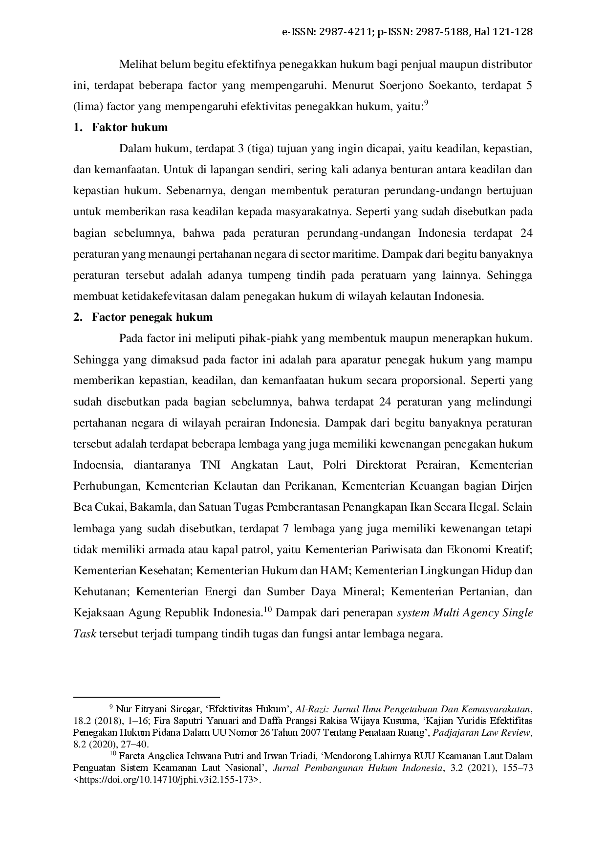 juris Efektivitas Penegakan Hukum Pertahanan Negara Pada Sektor Maritim Indonesia