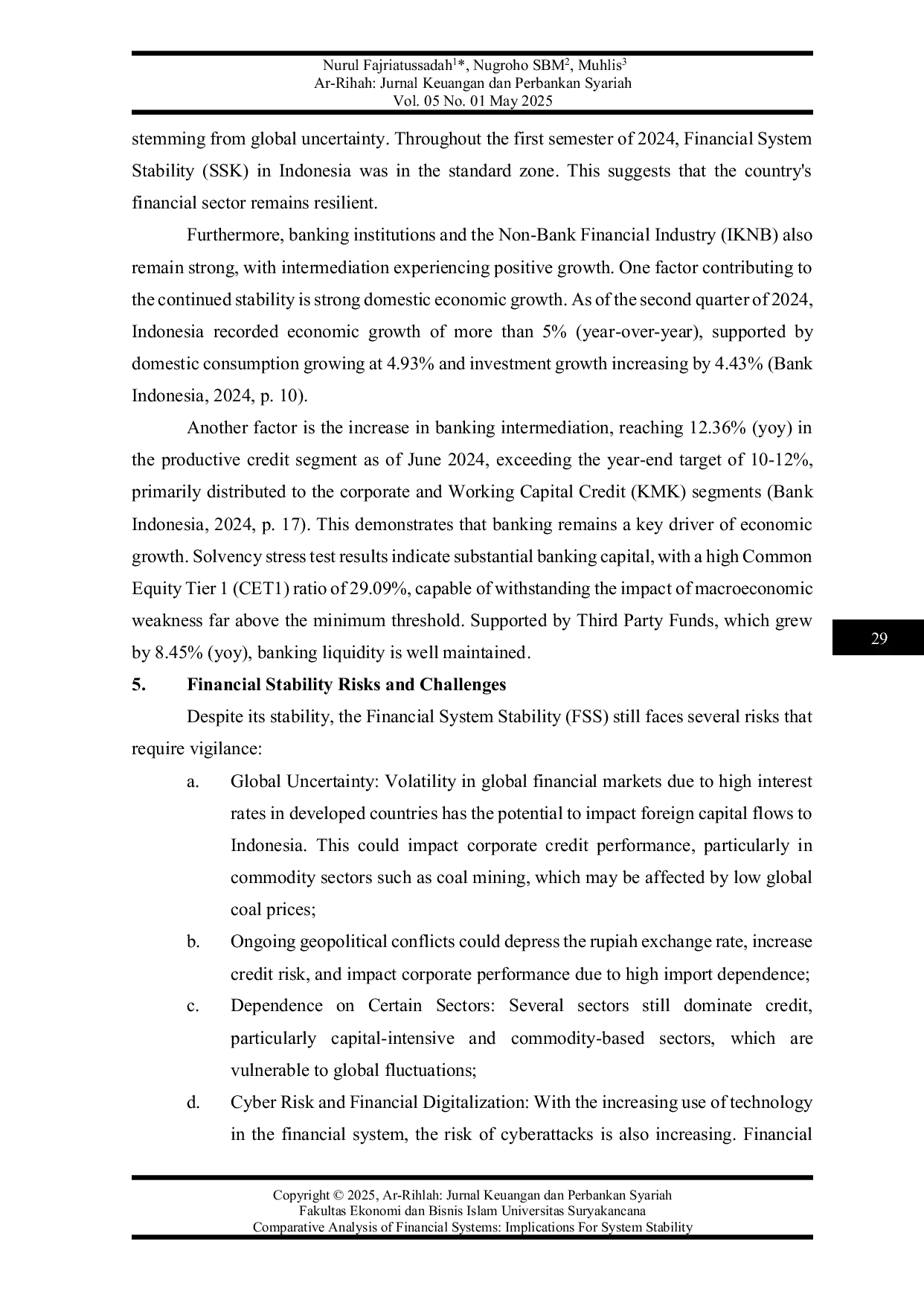 JURIS Comparative Analysis of Financial Systems Implications for System Stability