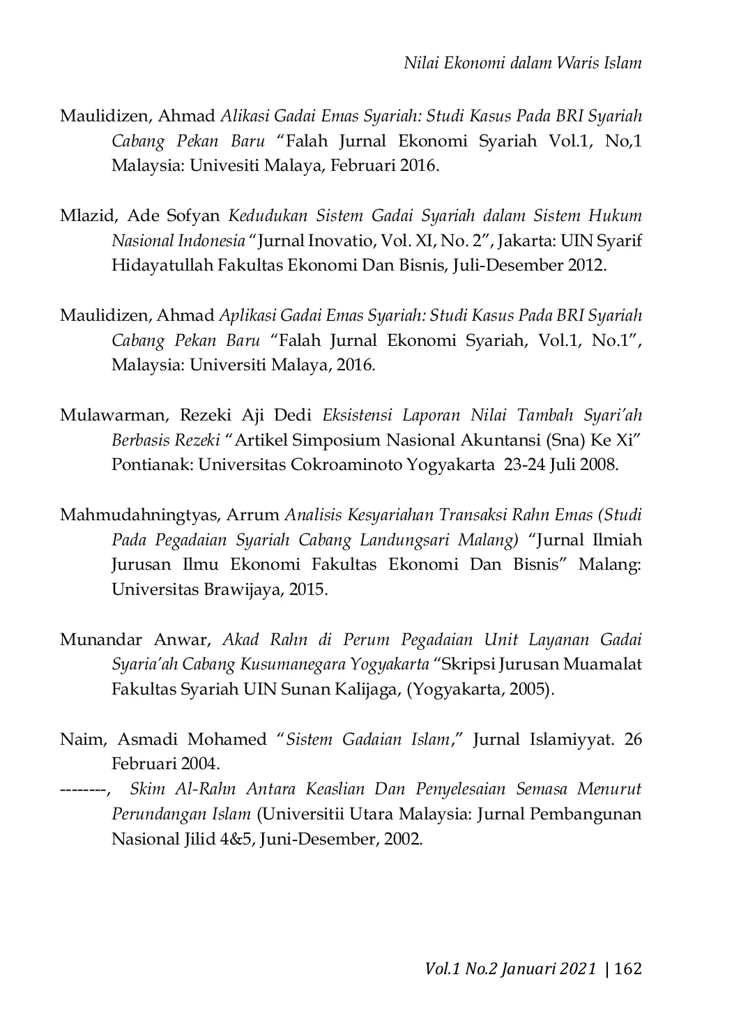 JURIS Nilai Ekonomi Dalam Waris Islam