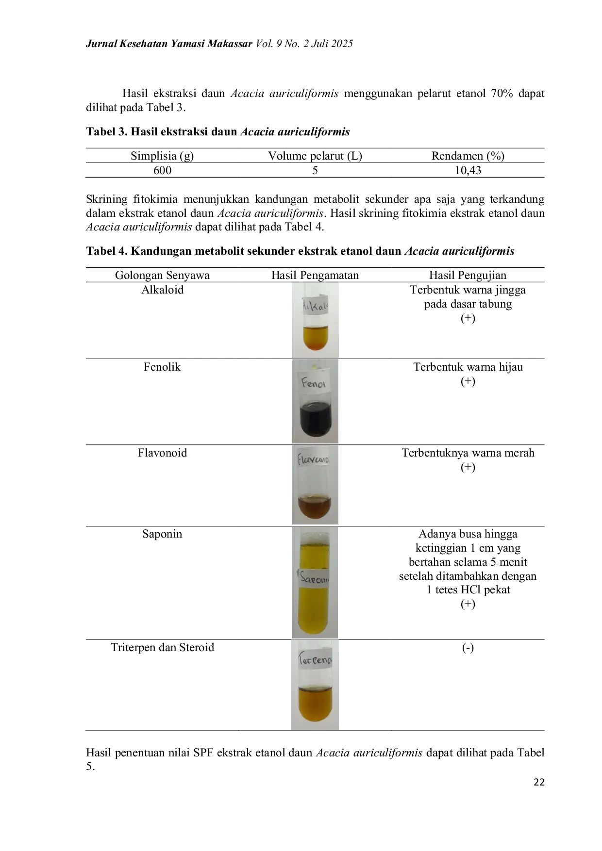 JURIS AKTIVITAS TABIR SURYA EKSTRAK ETANOL DAUN Acacia auriculiformis ASAL KOLAKA MENGGUNAKAN SPEKTROFOMETRI UV Vis