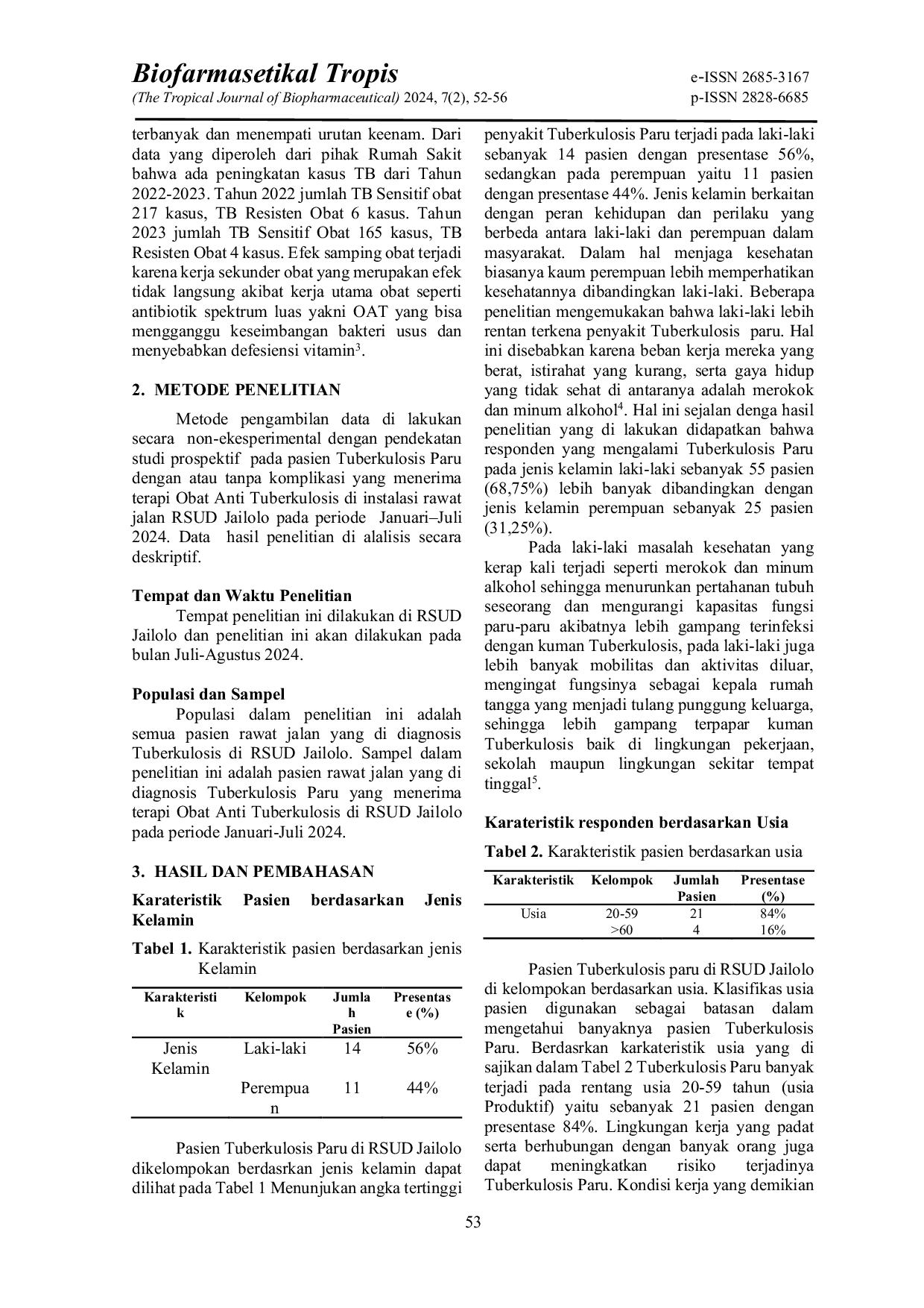 JURIS Analisis Efek Samping Obat Anti Tuberkulosis Pada Pasien TB Paru Menggunakan Kausalitas Naranji di RSUD Jailolo