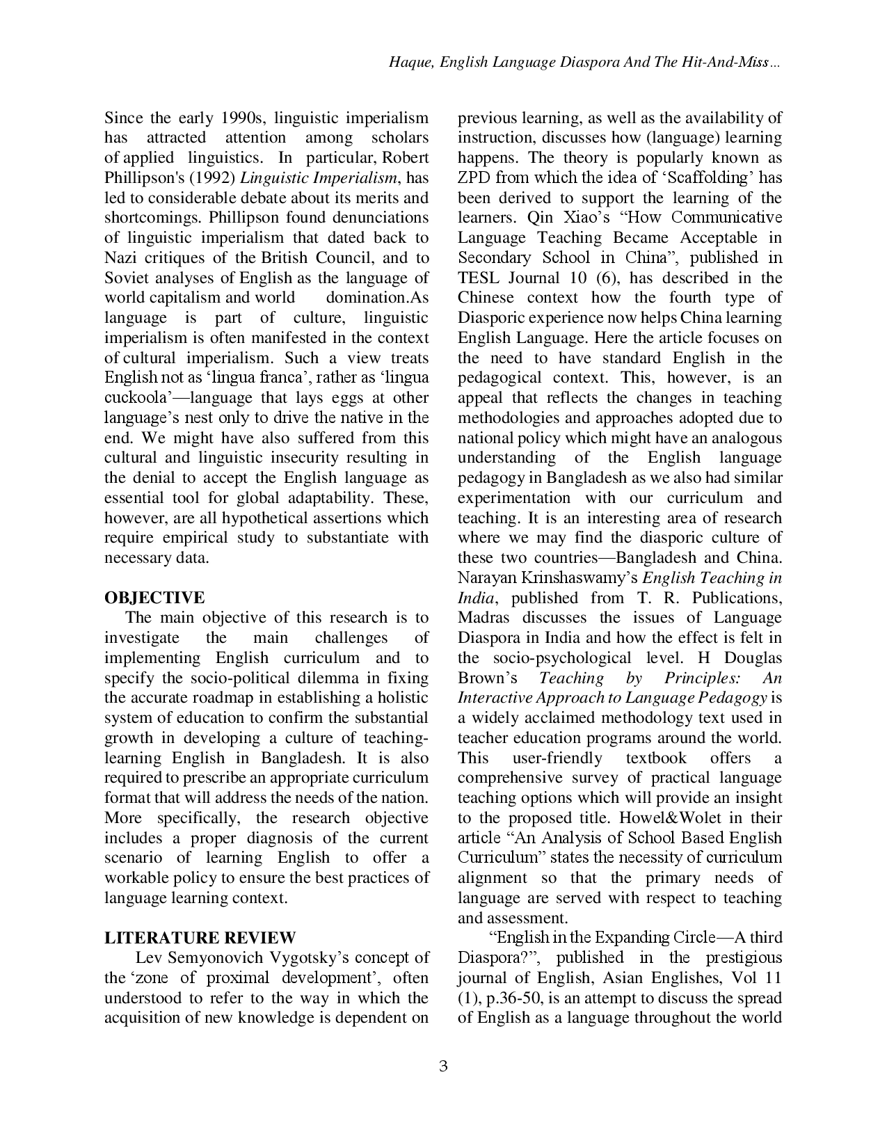 juris English Language Diaspora And The Hit And Miss Experimentation With English Curriculum In Bangladesh