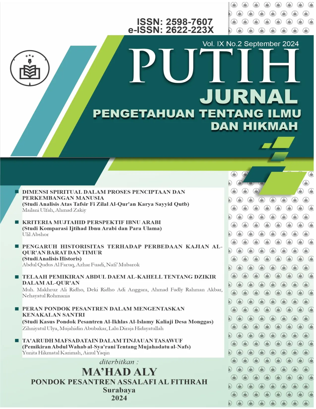 JURIS Pengaruh Historisitas Terhadap Perbedaan Kajian Al Qur an Barat dan Timur Studi Analisis Historis