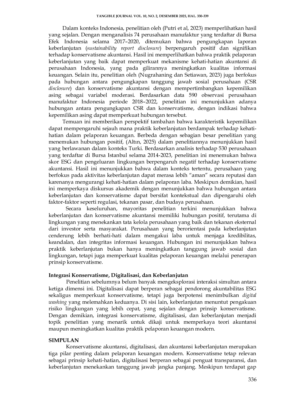 JURIS Konservatisme Akuntansi dalam Era Digital dan Keberlanjutan Suatu Studi Literatur